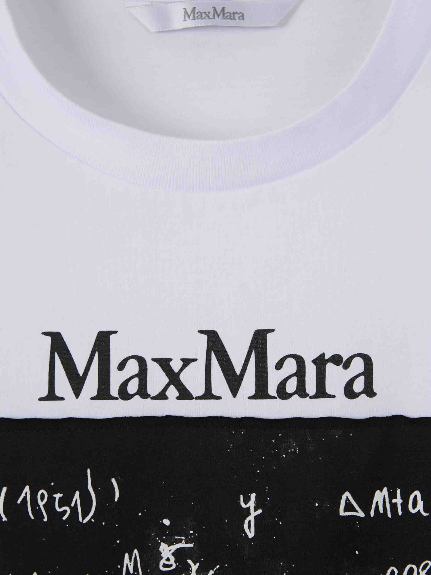 Max Mara Mujer Barcelona Camiseta Logo Algodón color Blanco sku 782-001755 01 - Foto 3
