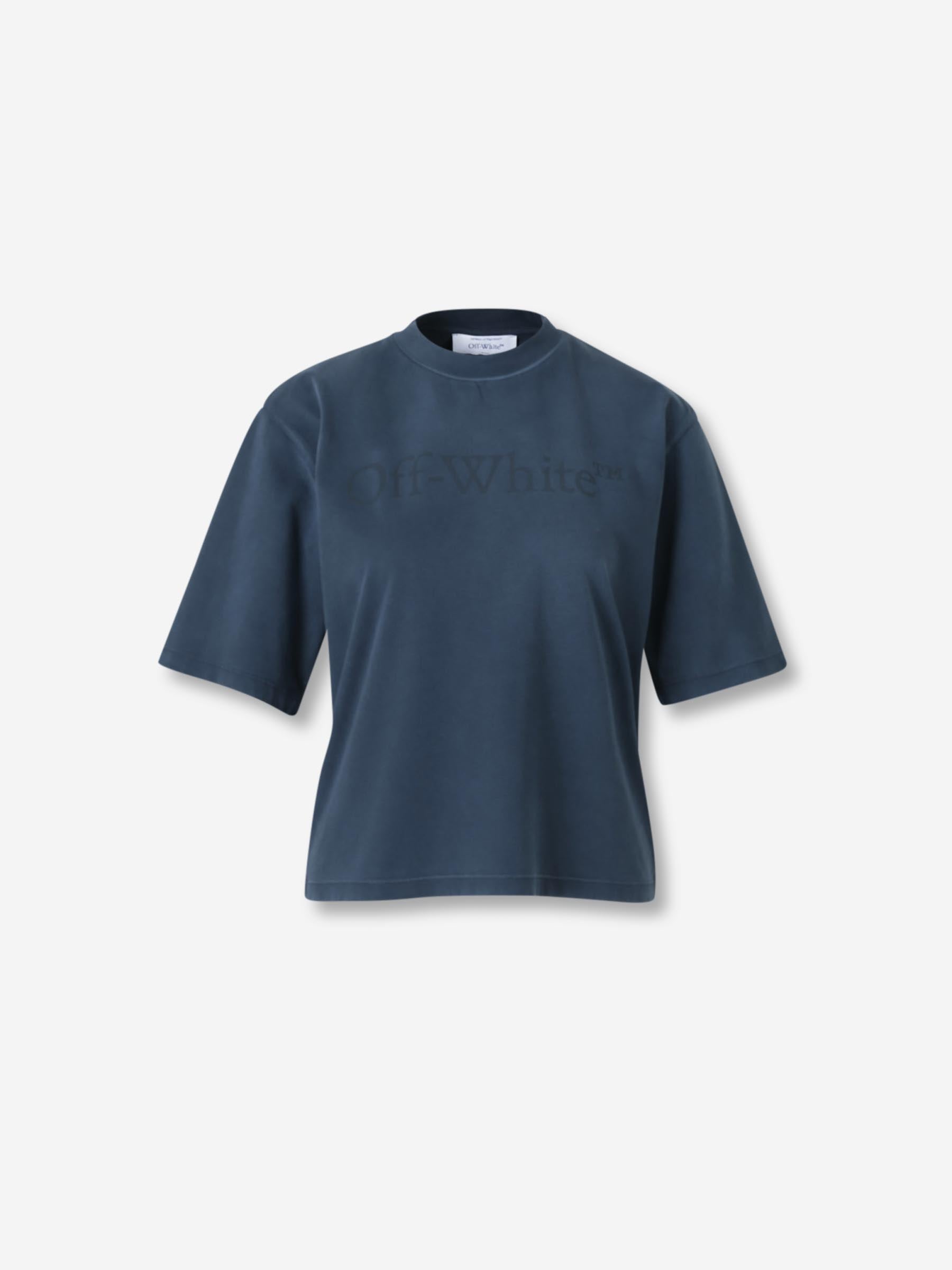 Outlet online Off-White Mujer Camiseta Cuello Redondo color Azul Marino sku 782-001781 01 - Foto 1