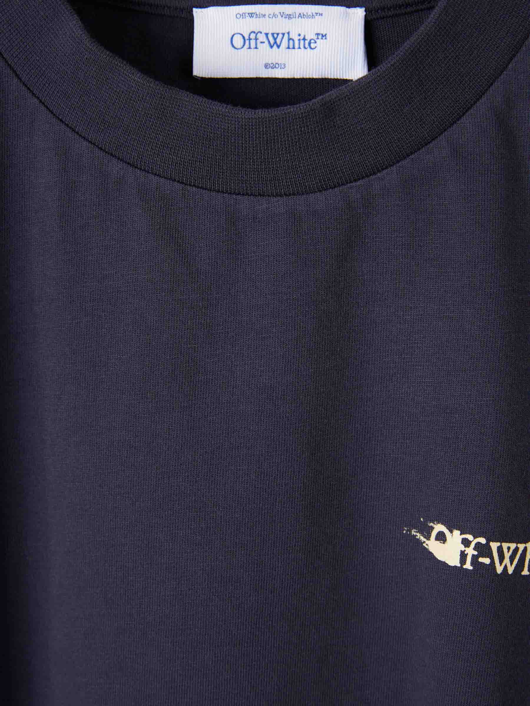 Outlet online Off-White Mujer Camiseta Cuello Redondo color Azul Noche sku 782-001784 01 - Foto 3