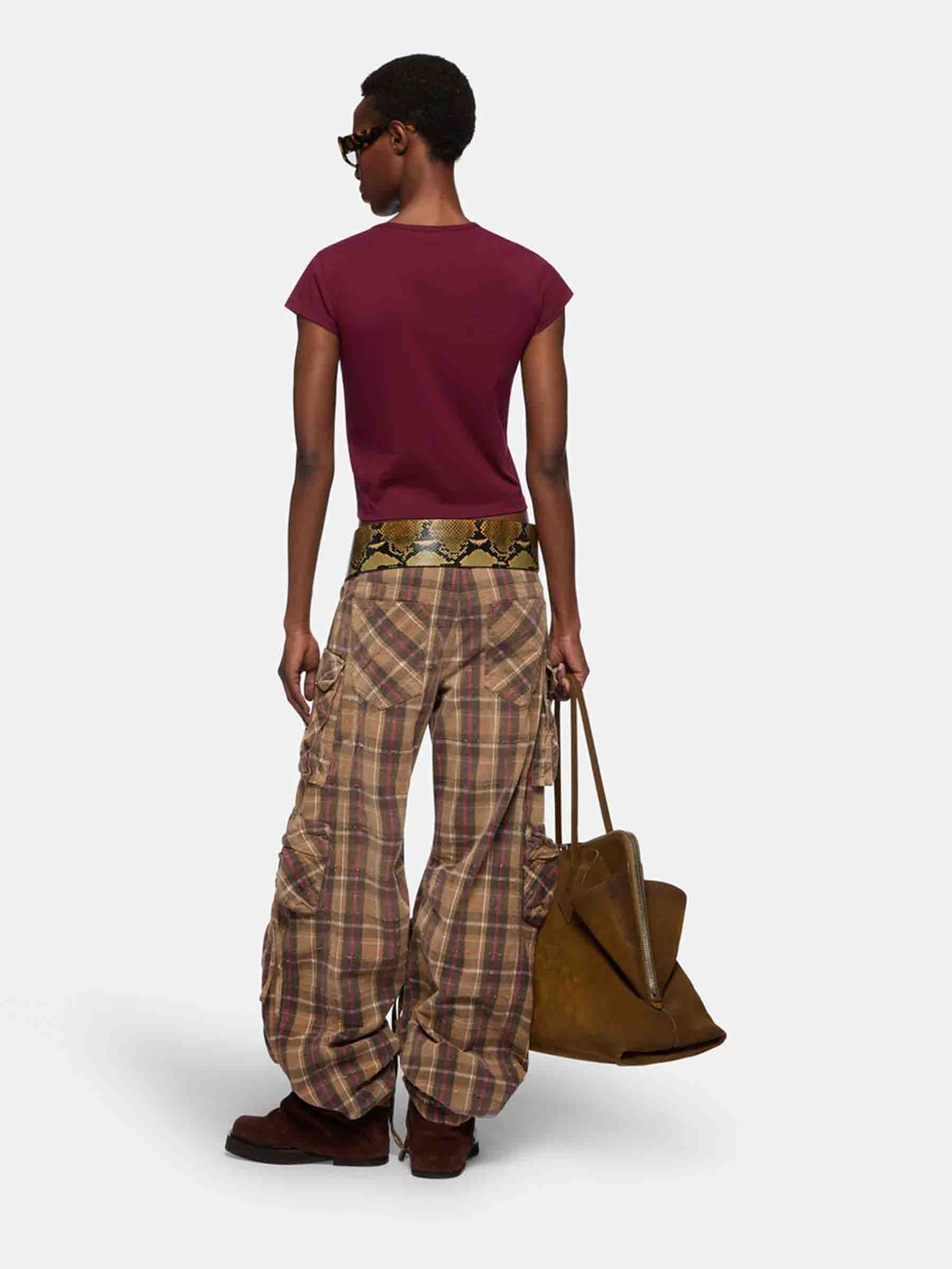 Outlet online The Attico Mujer Camiseta Logo Algodón color Burdeos sku 782-001797 01 - Foto 3