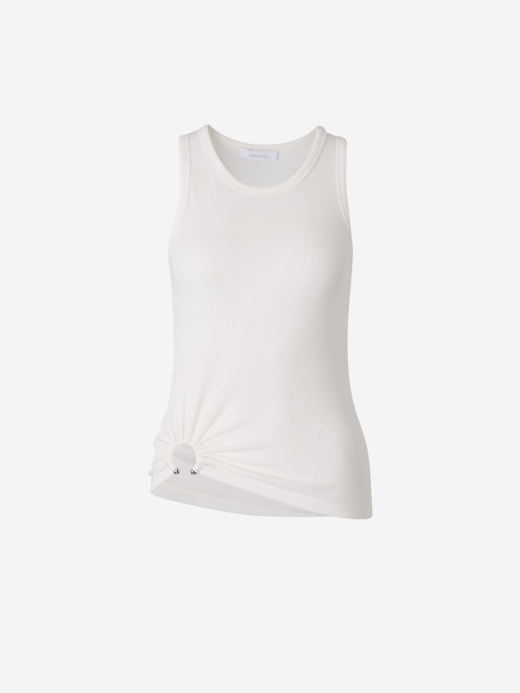 Outlet online Rabanne Mujer Top Signature Piercing color Blanco sku 782-001809 01 - Foto 1