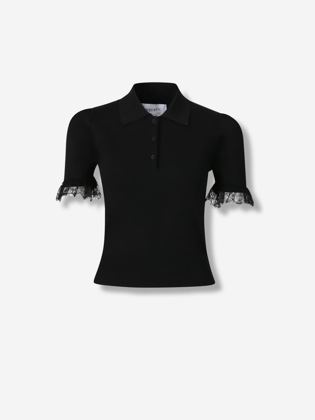 Outlet online McQueen Mujer Polo Punto Encaje color Negro sku 782-001822 01 - Foto 1