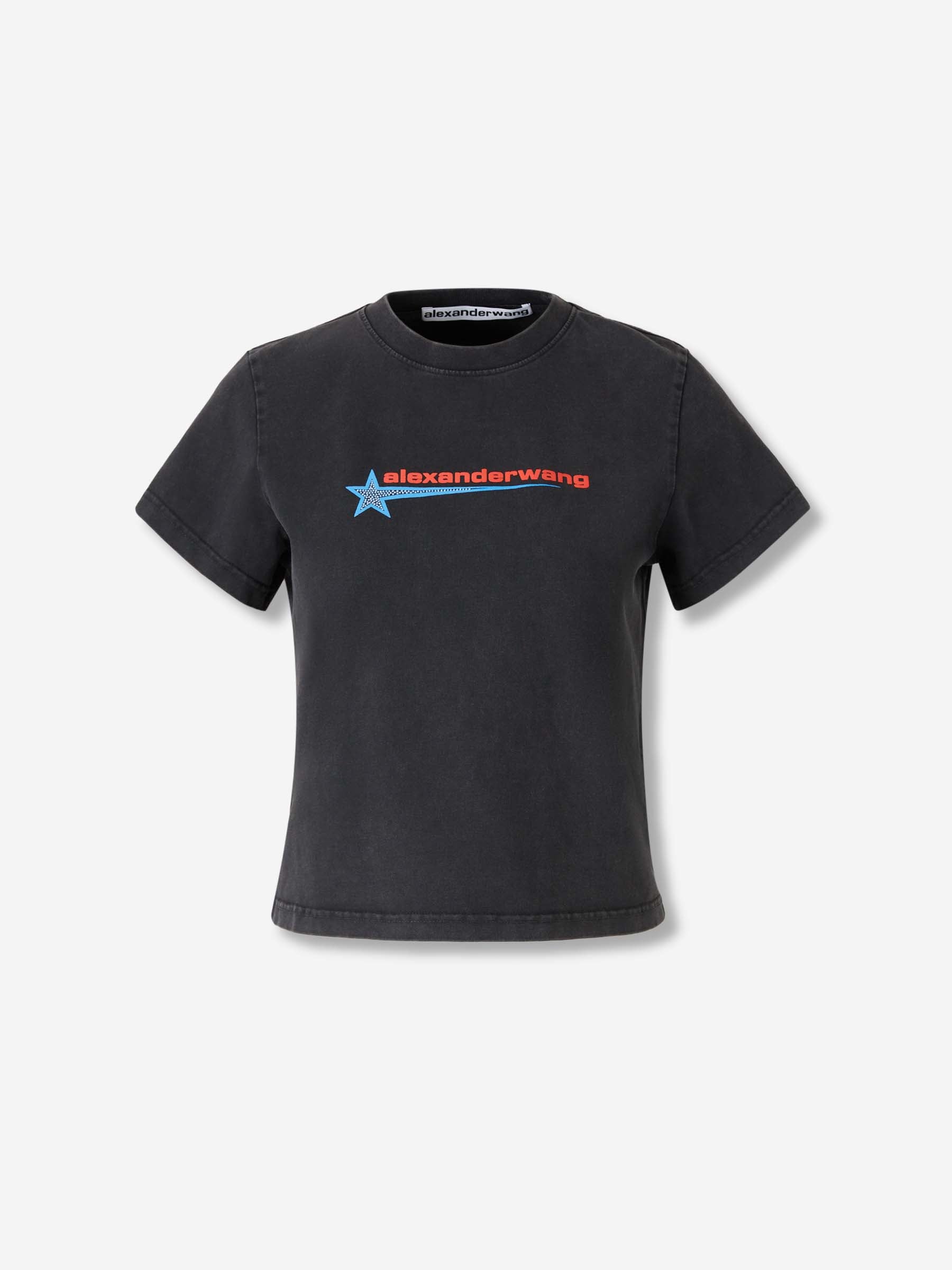 Outlet online Alexander Wang Mujer Camiseta Cuello Redondo color Negro sku 782-001823 01 - Foto 1