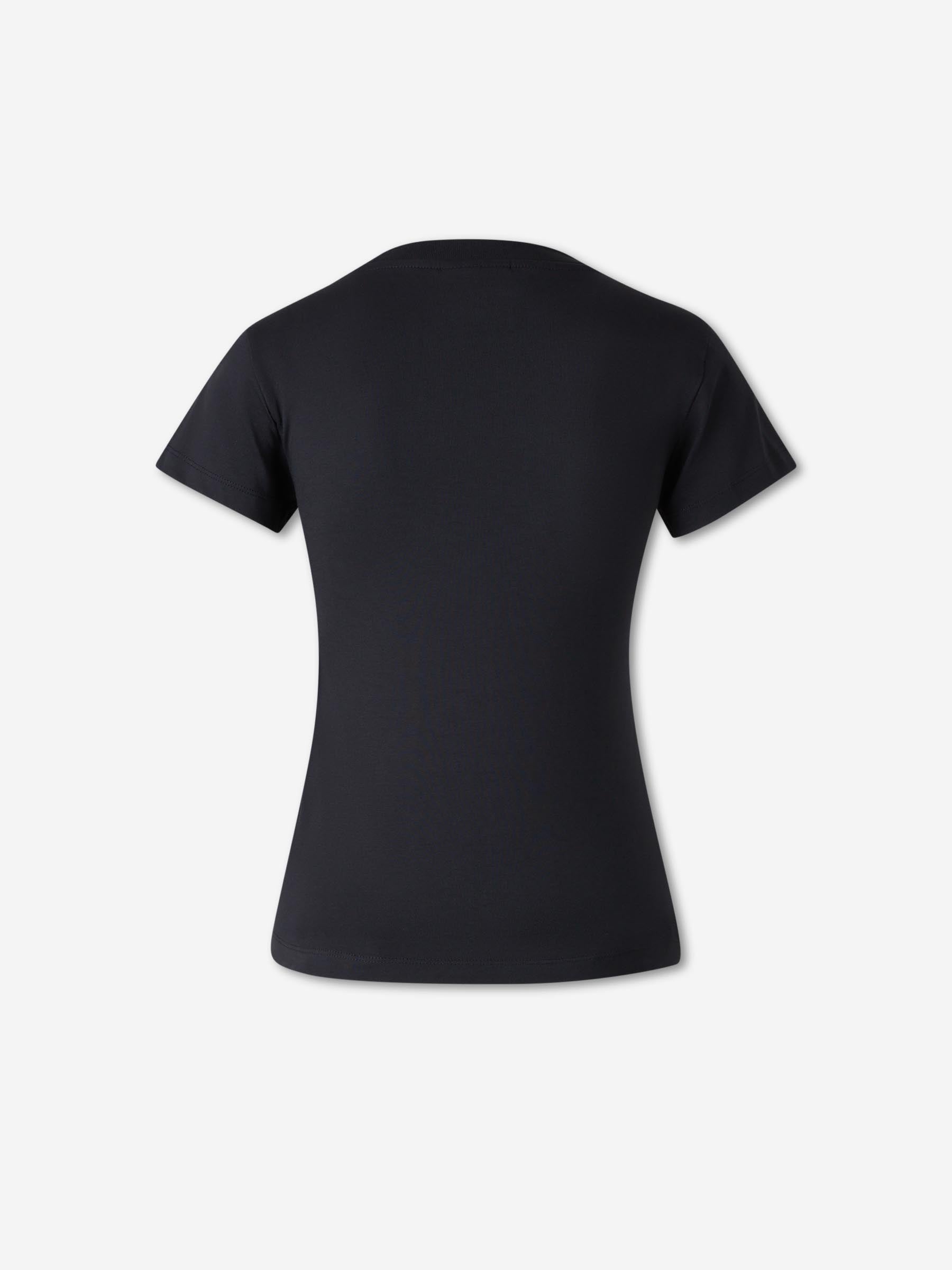 Ganni Mujer Barcelona Camiseta Cuello Redondo color Negro sku 782-001933 01 - Foto 2