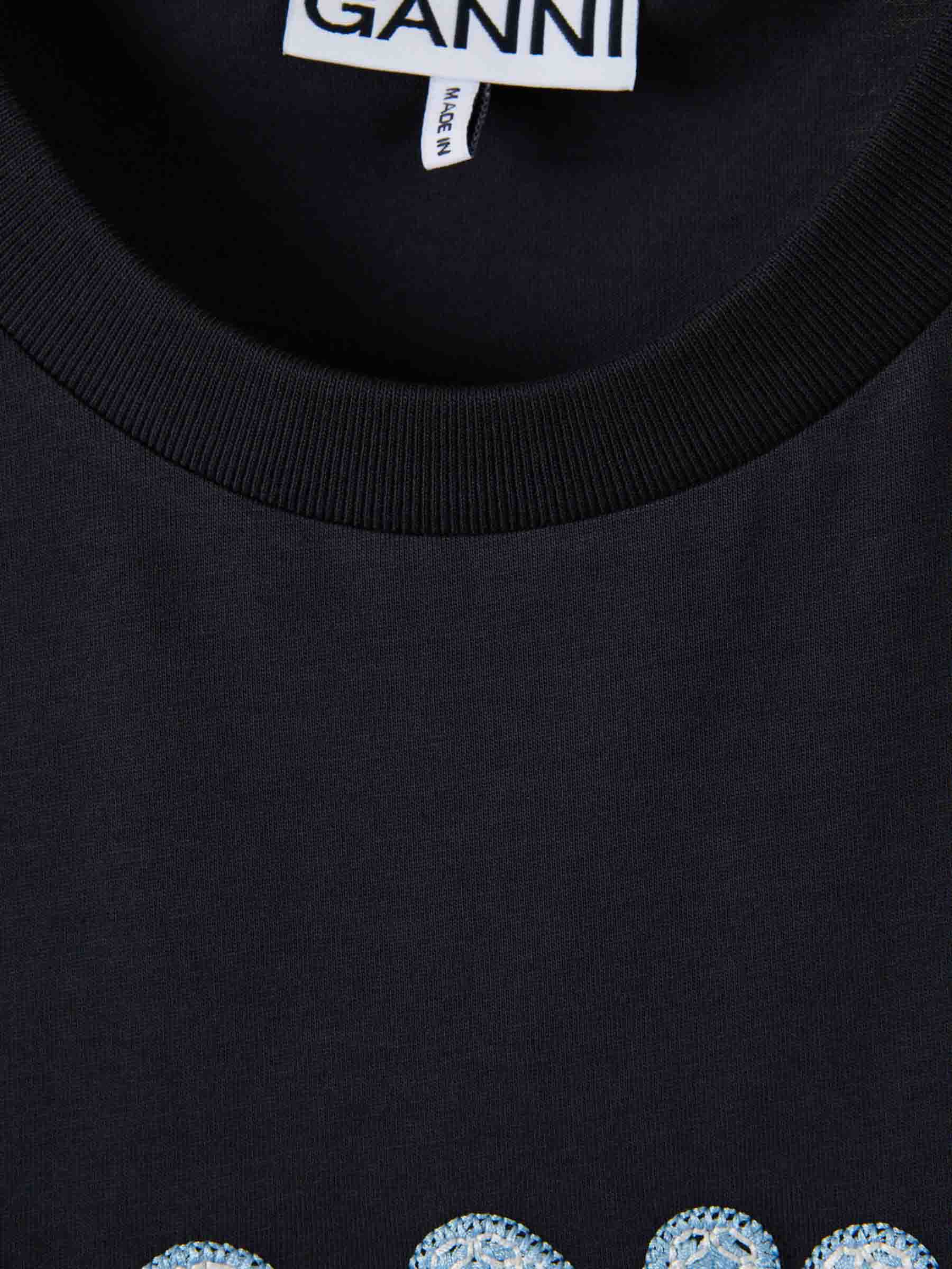 Ganni Mujer Barcelona Camiseta Cuello Redondo color Negro sku 782-001933 01 - Foto 3