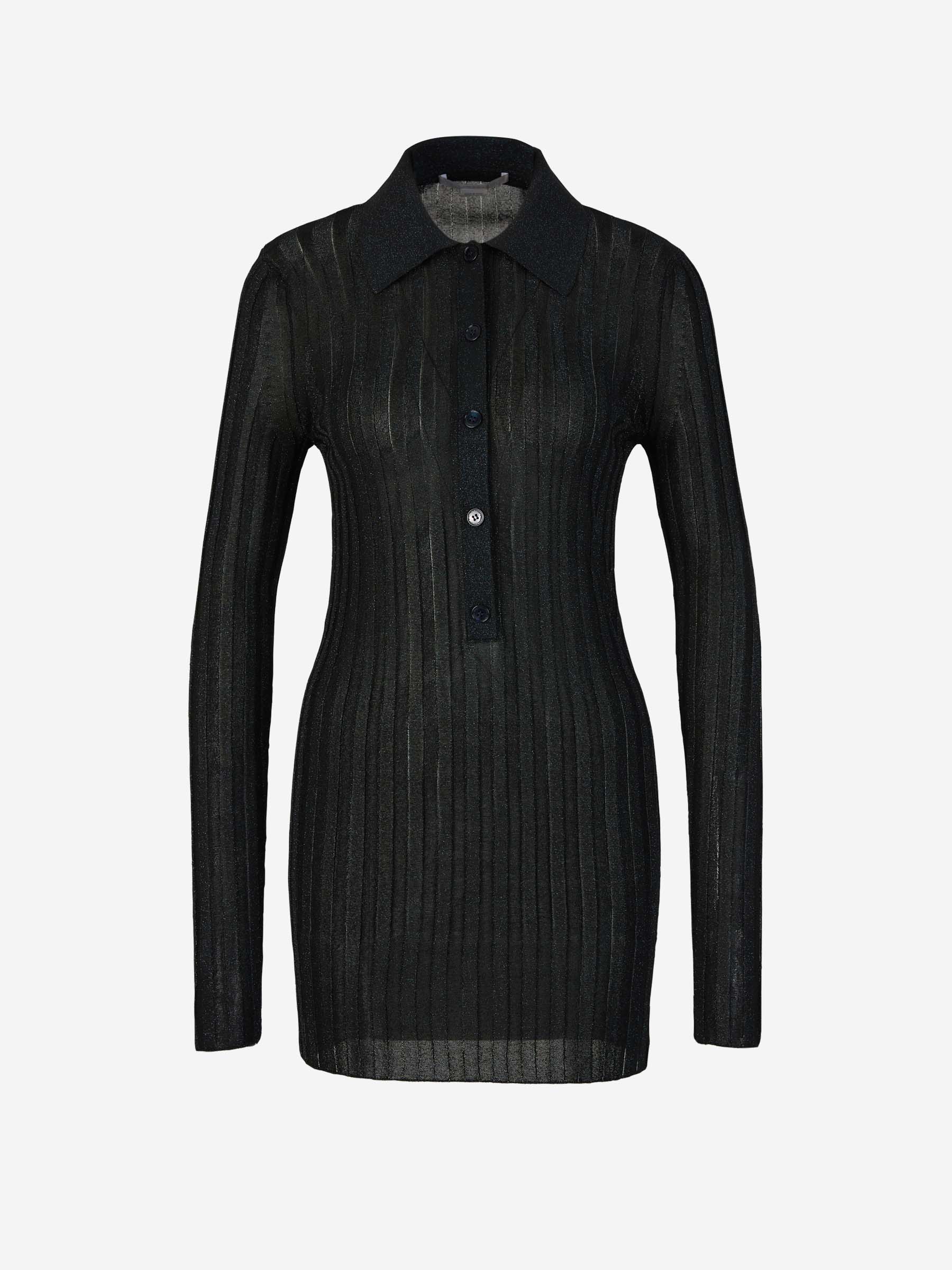 Outlet online Stella McCartney Mujer Polo Punto Lurex color Azul Noche sku 783-000045 01 - Foto 1