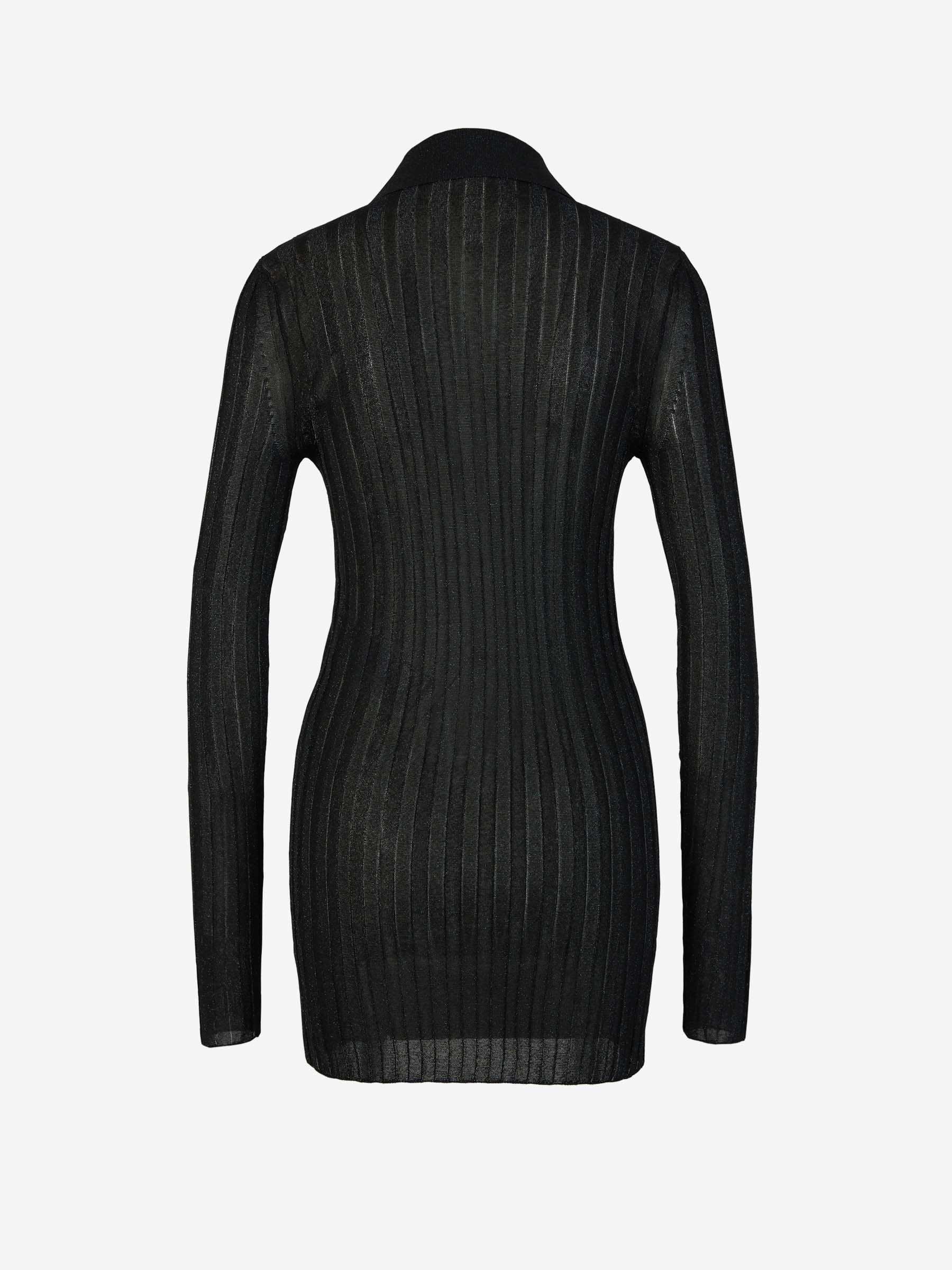 Outlet online Stella McCartney Mujer Polo Punto Lurex color Azul Noche sku 783-000045 01 - Foto 2