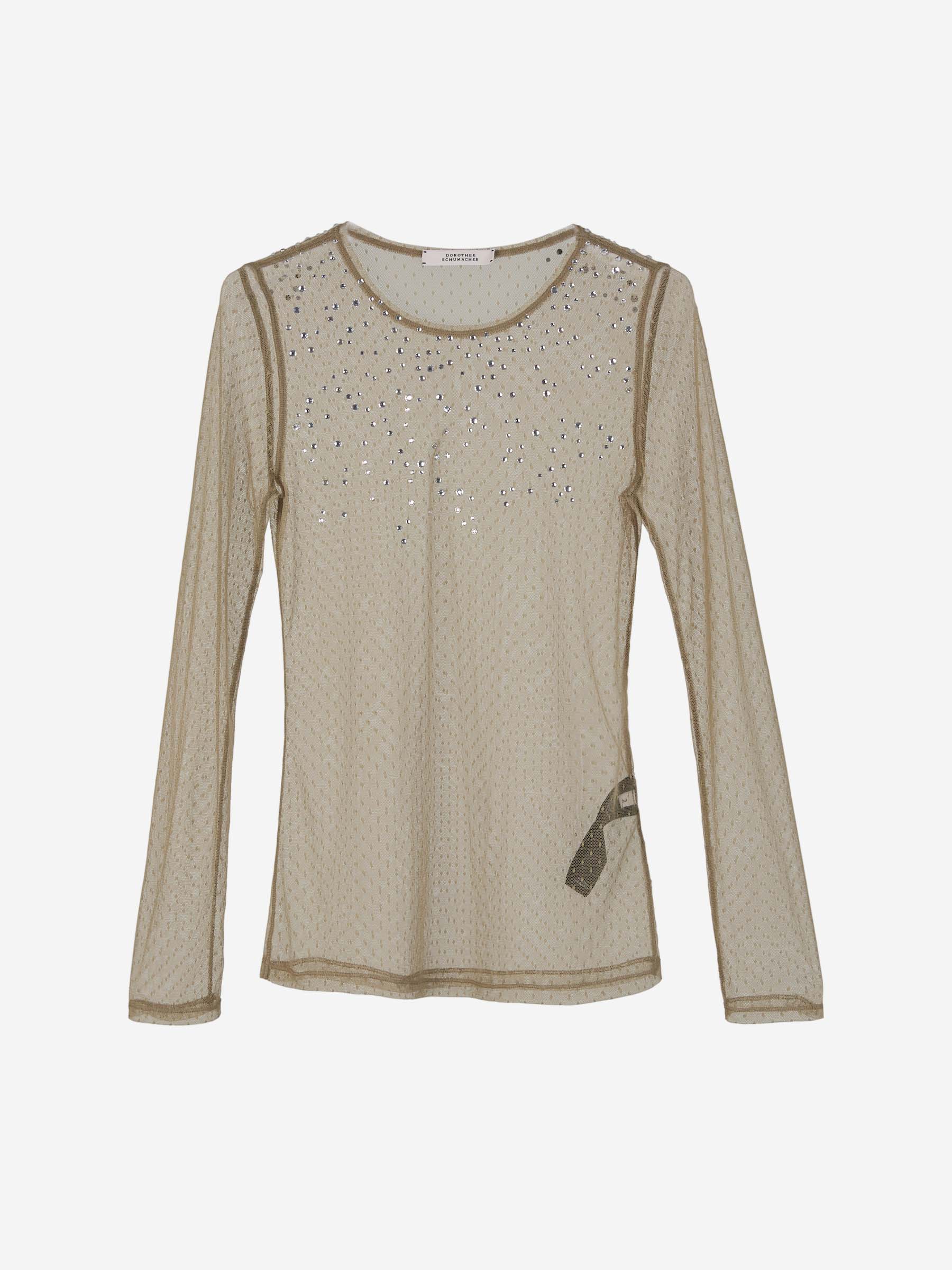 Outlet online Dorothee Schumacher Mujer Top Transparente Brillos color Topo sku 783-000046 01 - Foto 2