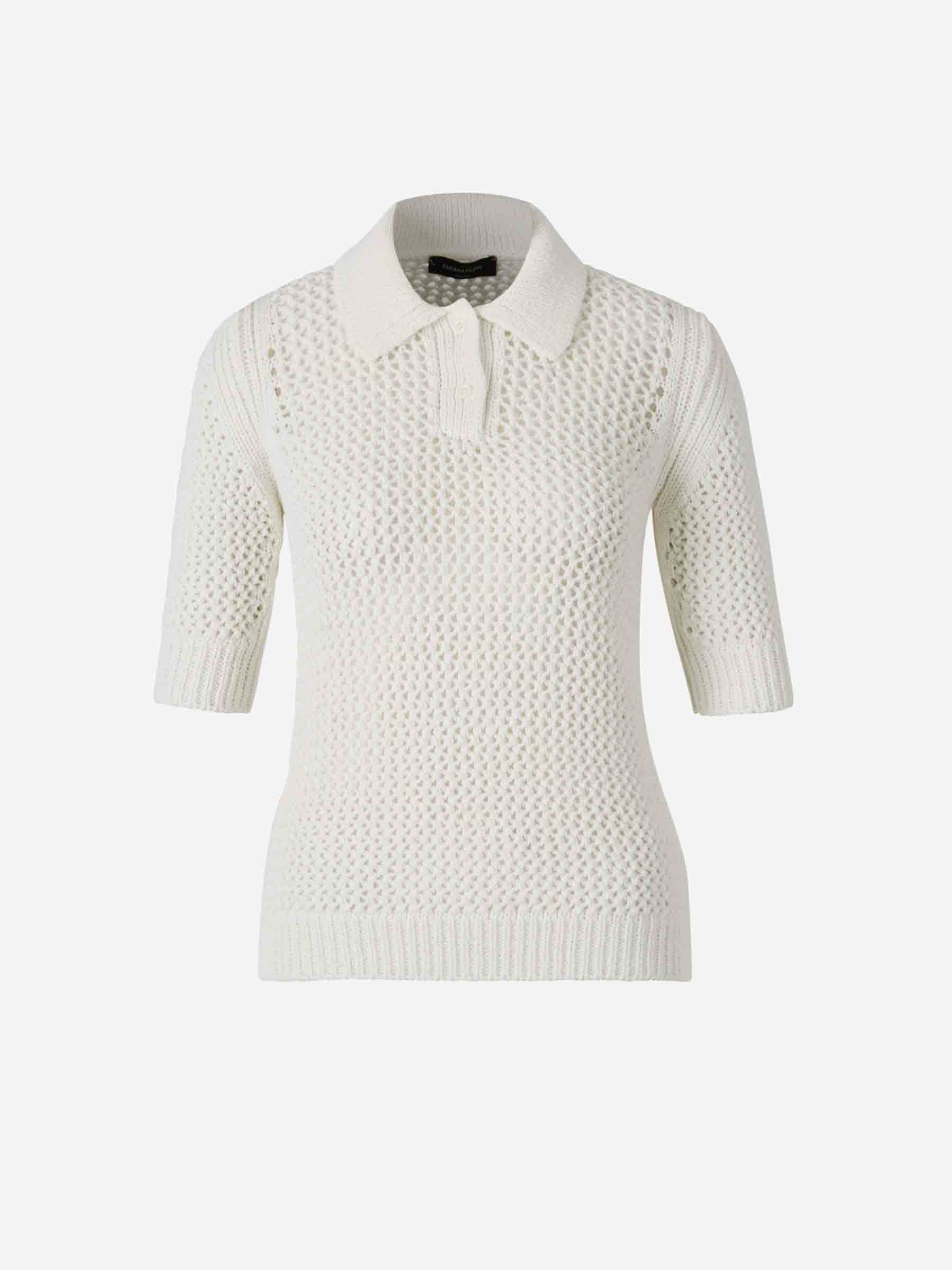 Outlet online Fabiana Filippi Mujer Polo Punto Algodón color Blanco sku 783-000066 01 - Foto 1