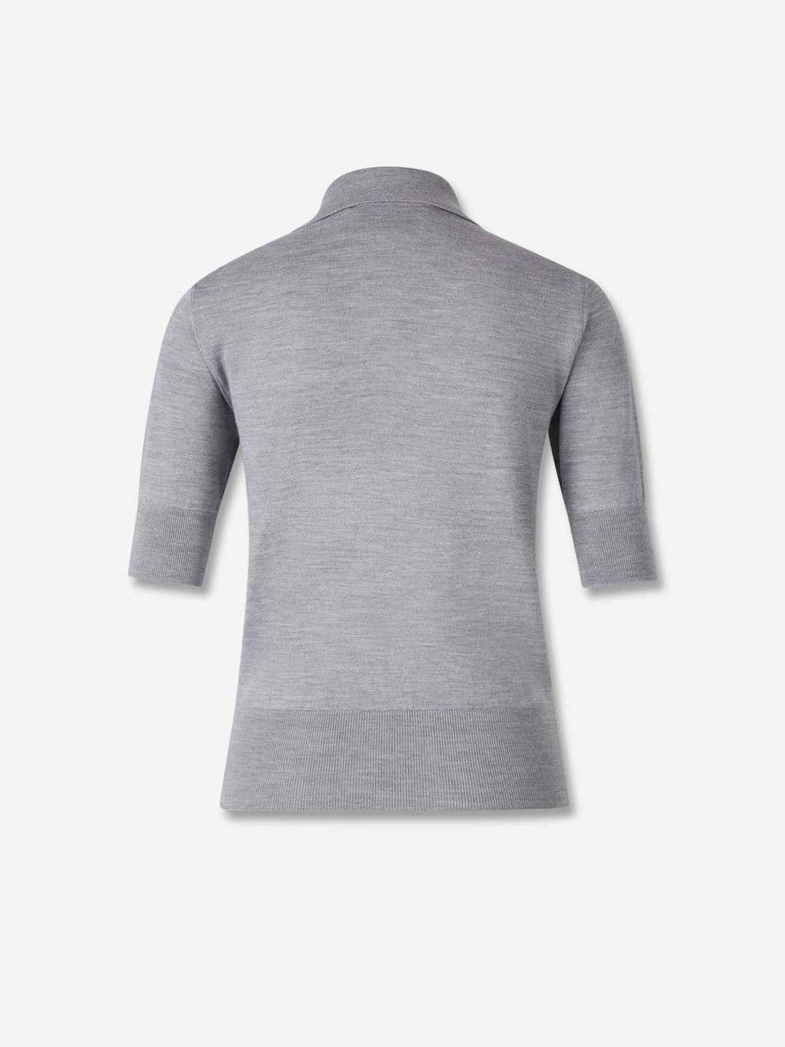 Outlet online Ami Paris Mujer Polo Punto Lana color Gris sku 783-000074 02 - Foto 2