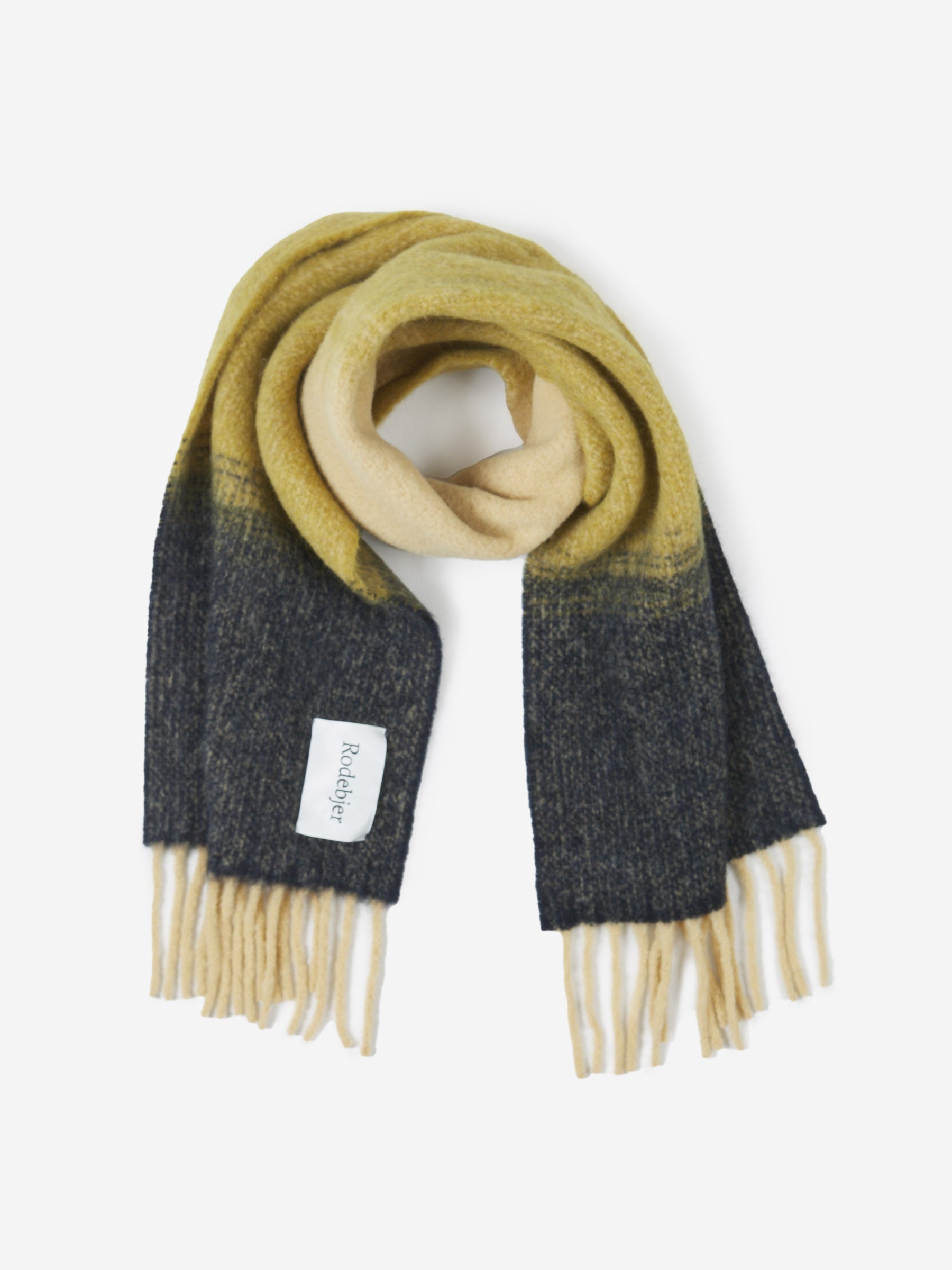 Outlet online Rodebjer Mujer Bufanda Alpaca Franjas color Azul Marino sku 796-000102 01 - Foto 1