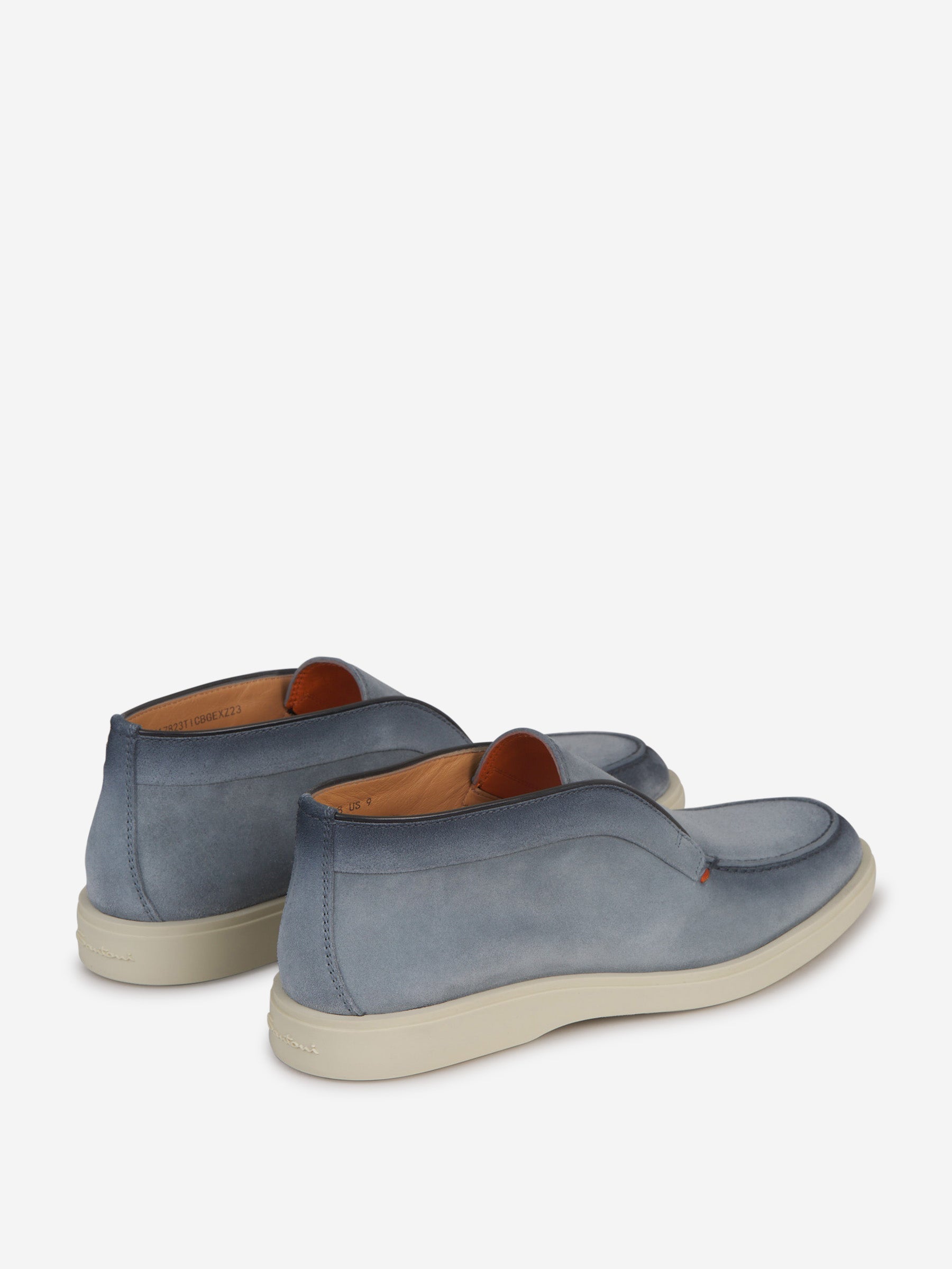 Outlet online Santoni Hombre Mocasines Altos Piel color Azul Denim sku 611-004409 02 - Foto 3
