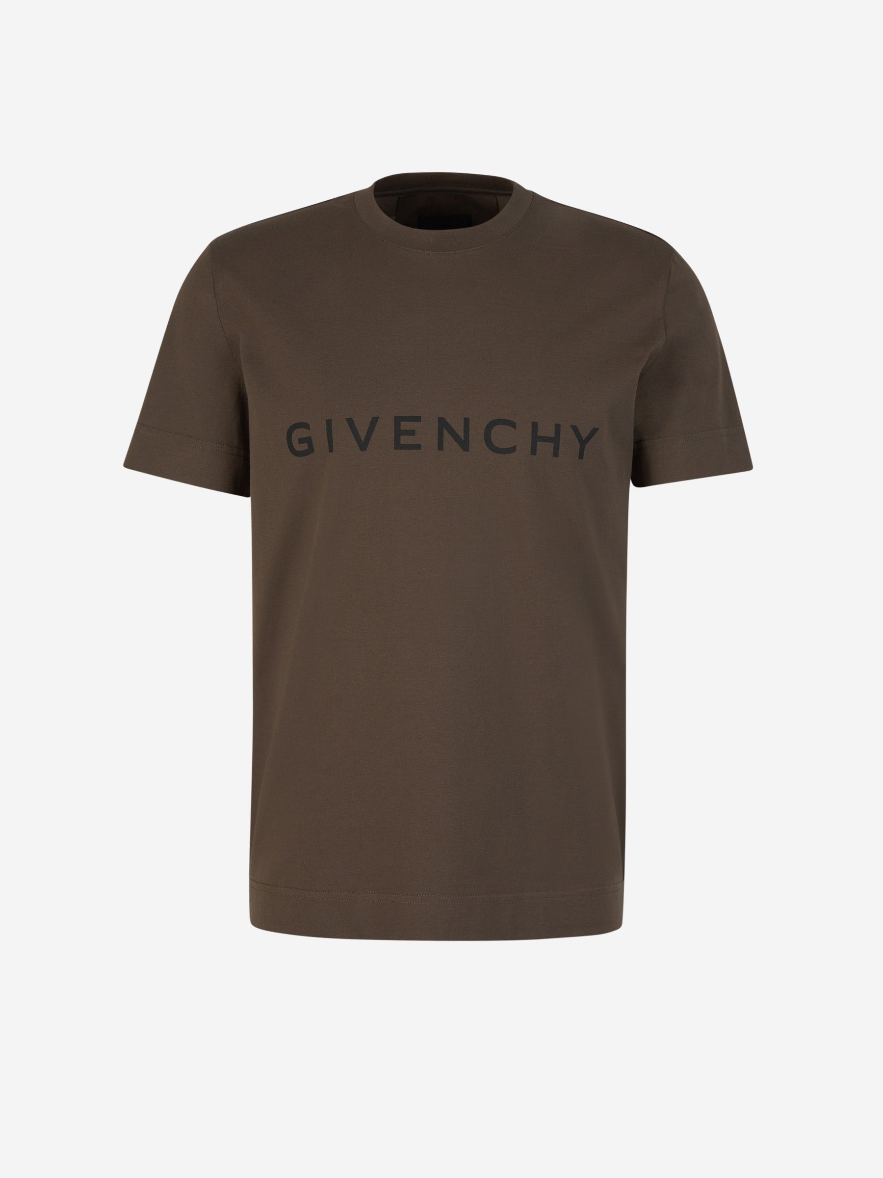 Outlet online Givenchy Hombre Camiseta Logo Algodón color Verde Militar sku 553-003599 01 - Foto 1