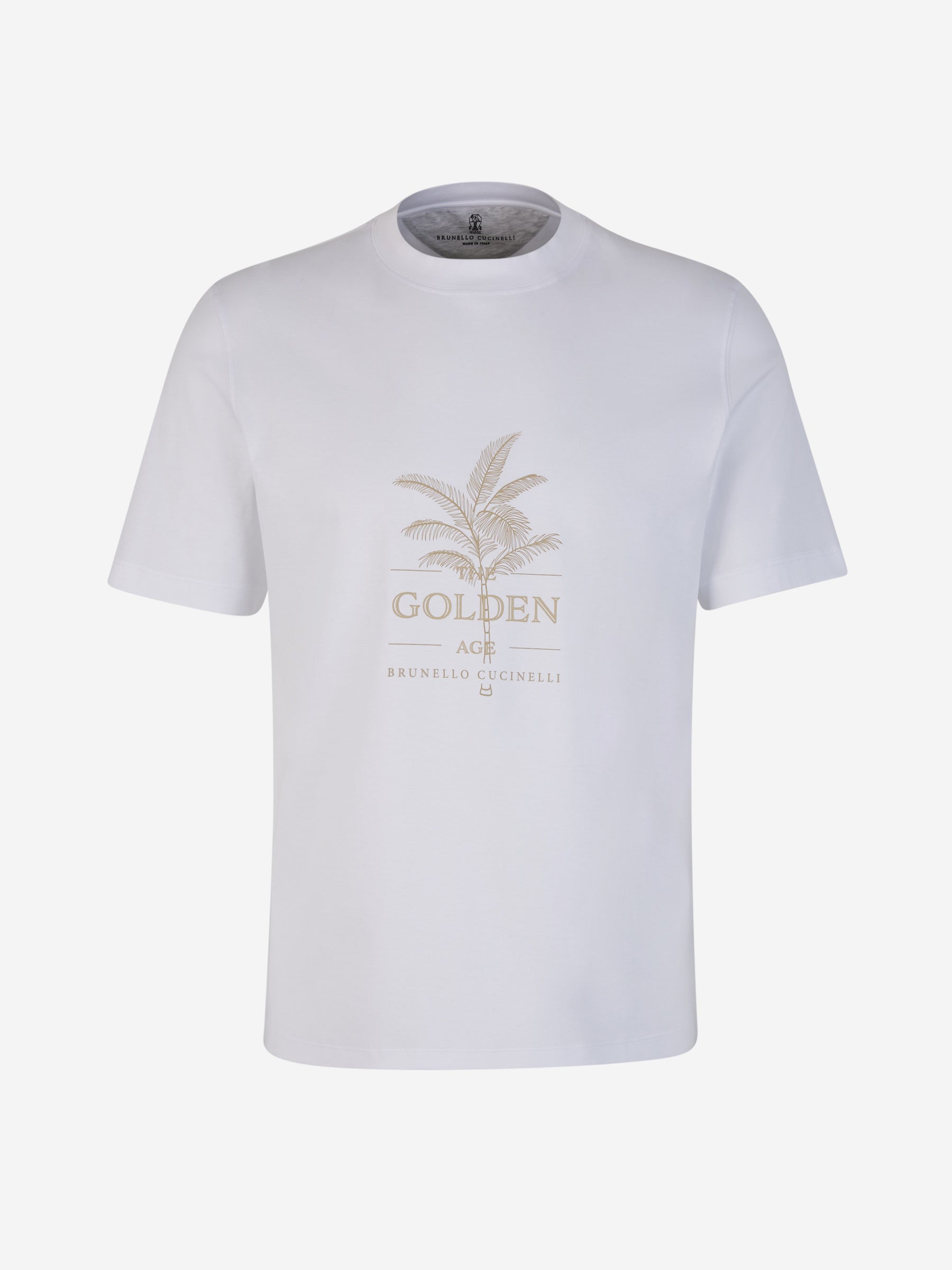 Outlet online Brunello Cucinelli Hombre Camiseta Estampada Algodón color Blanco sku 553-003567 01 - Foto 1