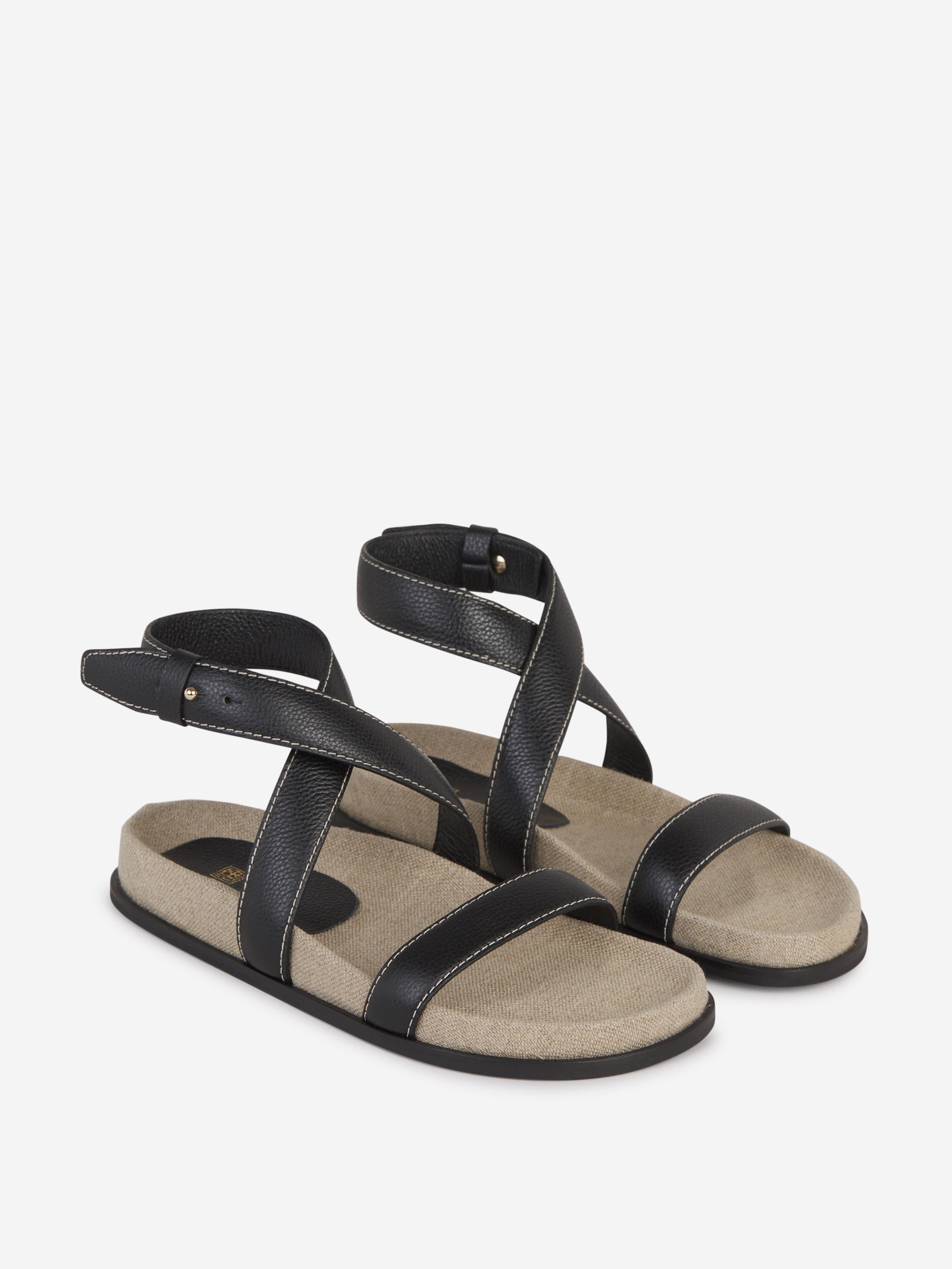 Outlet online TOTEME Mujer Sandalias The Leather Chunky color Negro sku 800-005269 01 - Foto 3