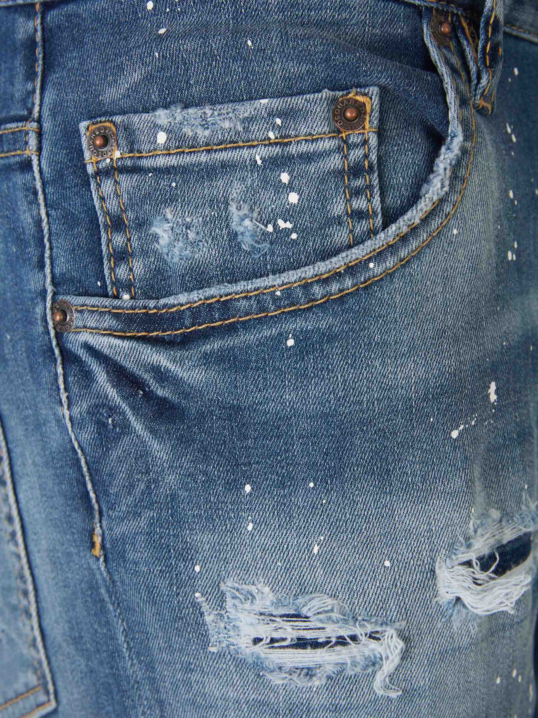 Outlet online Dsquared2 Hombre Jeans Skater Rotos color Azul Denim sku 522-002616 01 - Foto 3