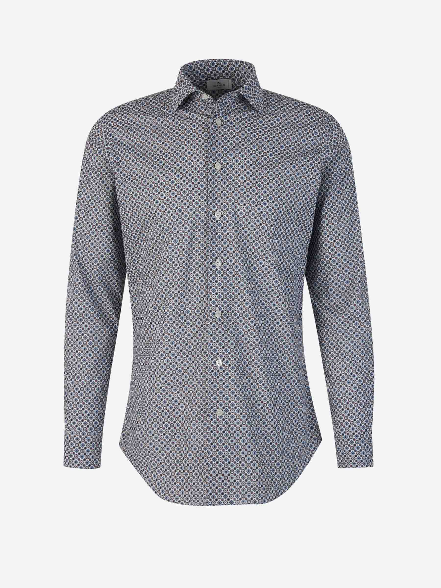 Outlet online Etro Hombre Camisa Algodón Estampada color Azul sku 531-006211 01 - Foto 1