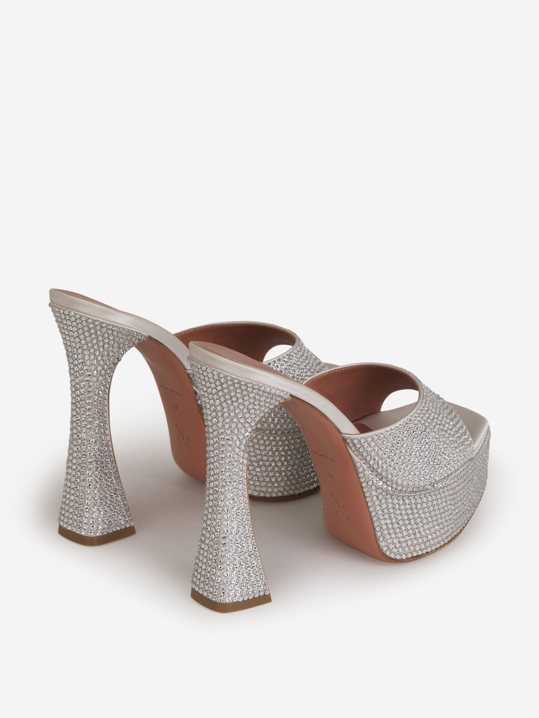 Outlet online Amina Muaddi Mujer Sandalias Dalida Crystal color Plateado sku 800-004988 01 - Foto 3