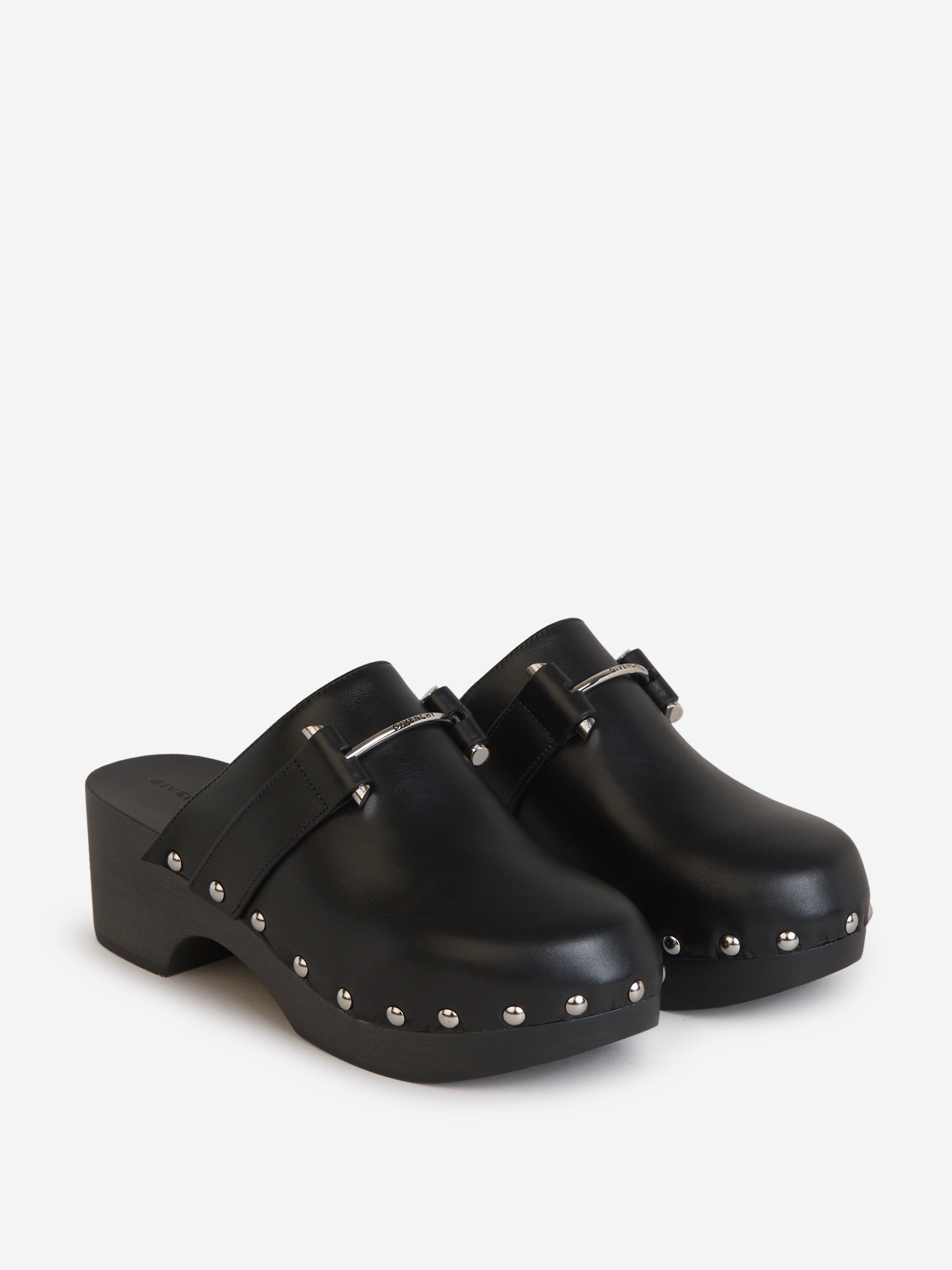 Outlet online Givenchy Mujer Zuecos Piel Logo color Negro sku 800-005079 01 - Foto 2
