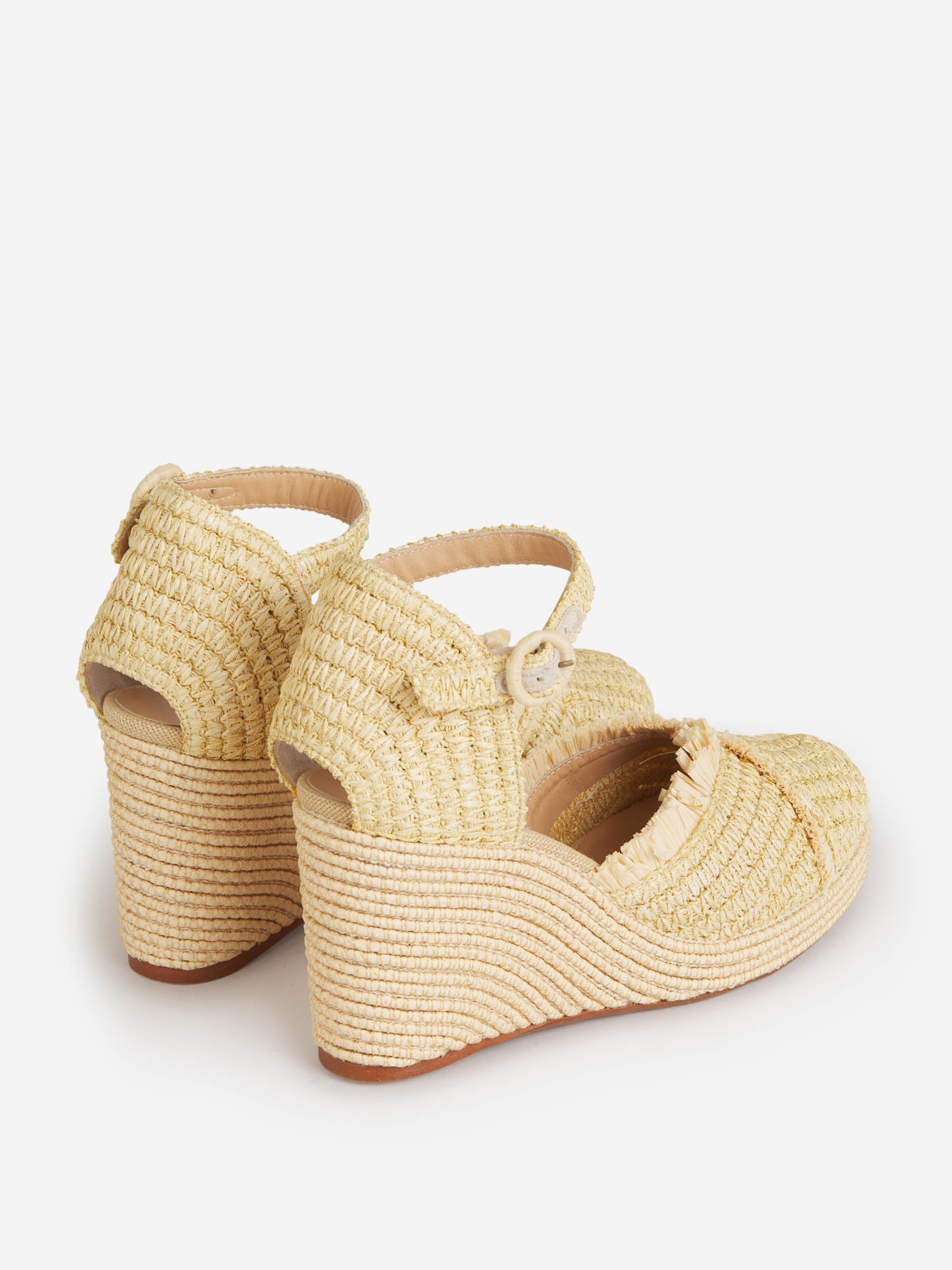 Outlet online Castañer Mujer Alpargatas Corina Rafia color Beis sku 800-005139 01 - Foto 3