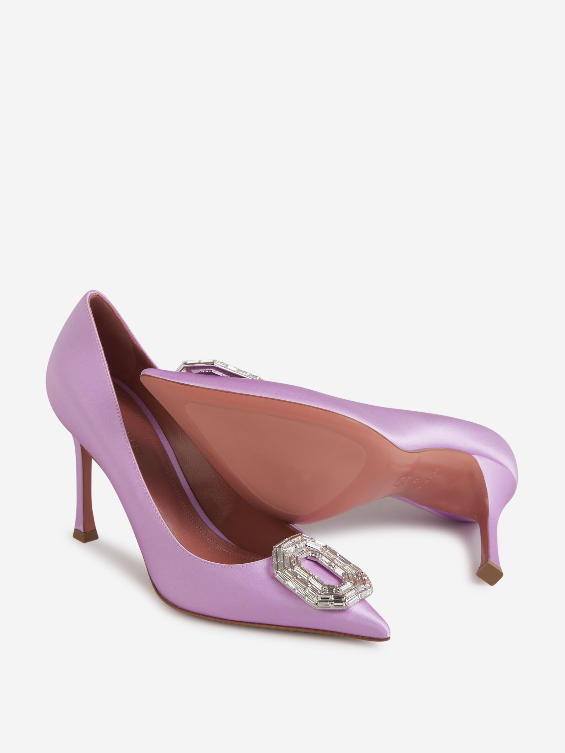 Outlet online Amina Muaddi Mujer Zapatos Camelia color Lila sku 800-005286 01 - Foto 4