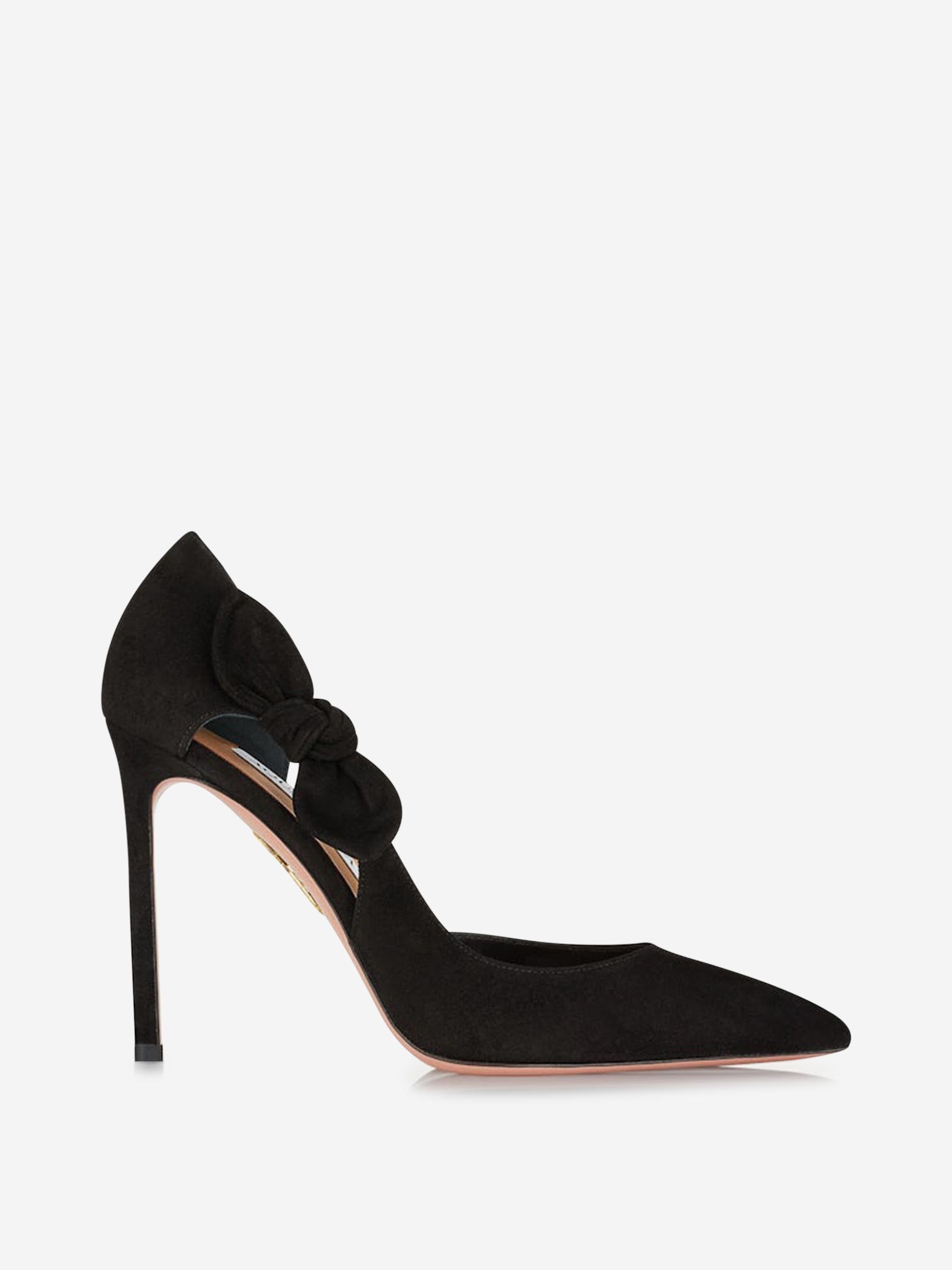 Outlet online Aquazzura Mujer Zapatos Tacón Very Bow Tie color Negro sku 800-005308 01 - Foto 2