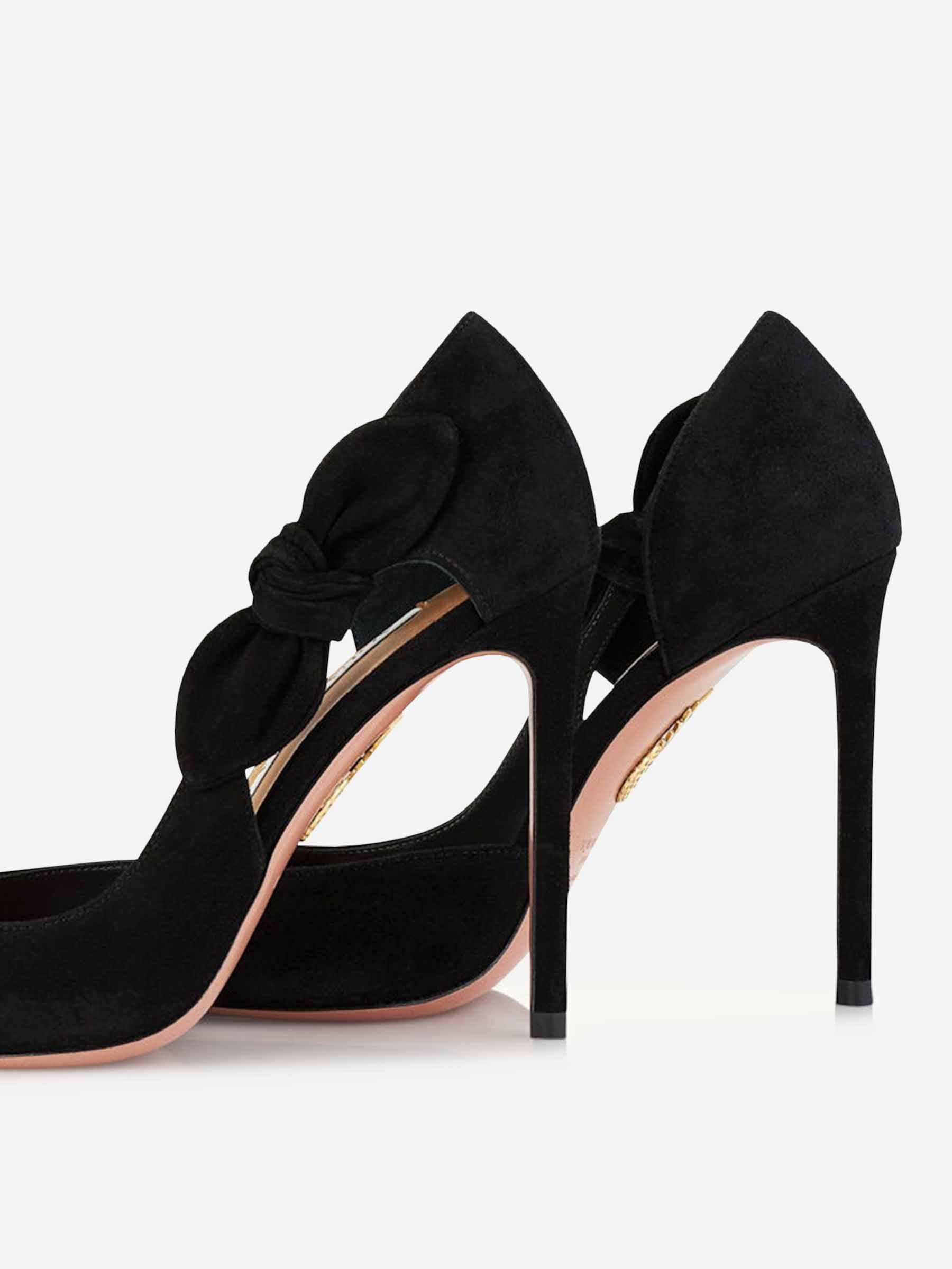 Outlet online Aquazzura Mujer Zapatos Tacón Very Bow Tie color Negro sku 800-005308 01 - Foto 4