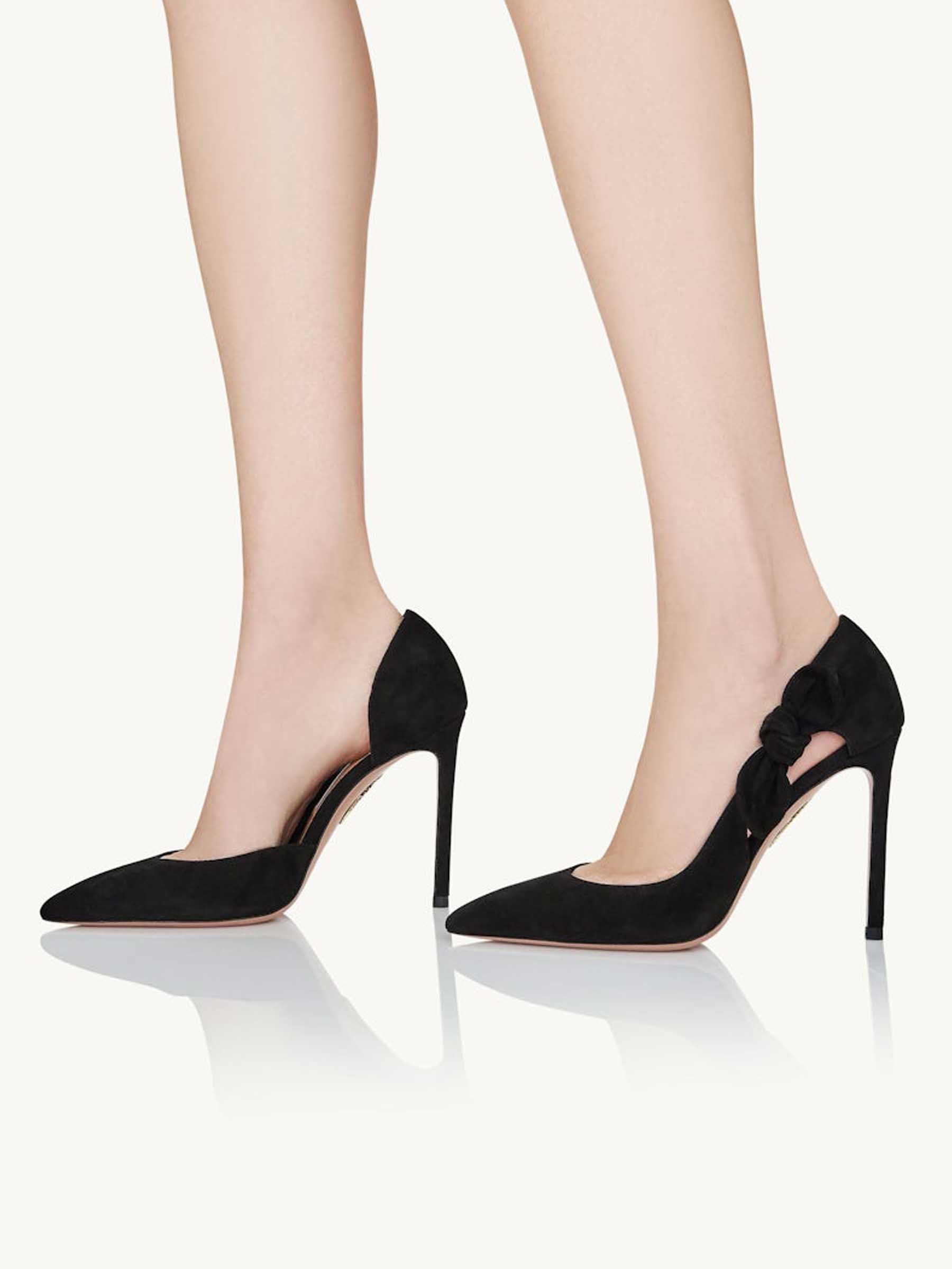 Outlet online Aquazzura Mujer Zapatos Tacón Very Bow Tie color Negro sku 800-005308 01 - Foto 5
