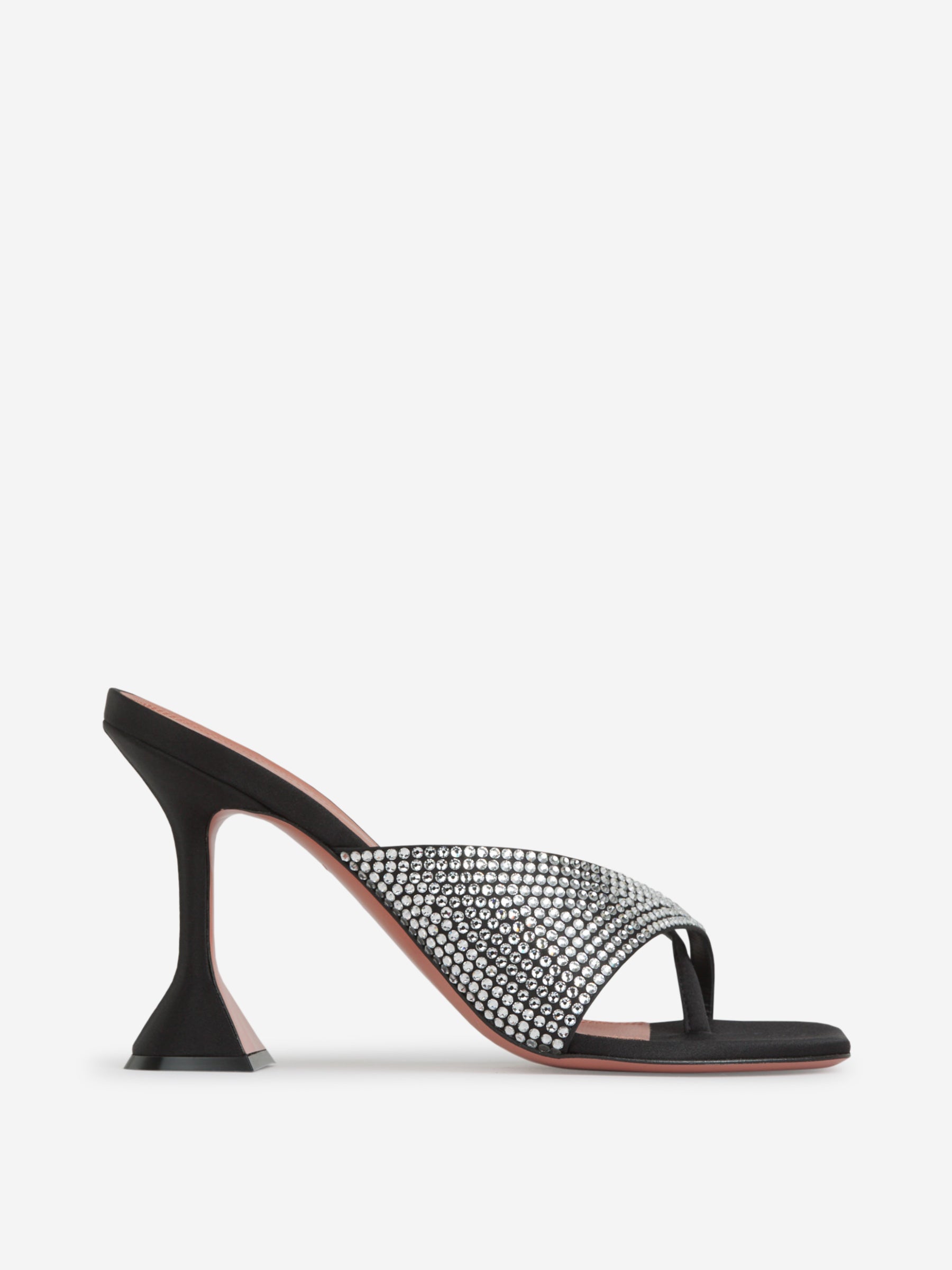 Outlet online Amina Muaddi Mujer Sandalias Tacón Shiona color Negro sku 800-005312 01 - Foto 1
