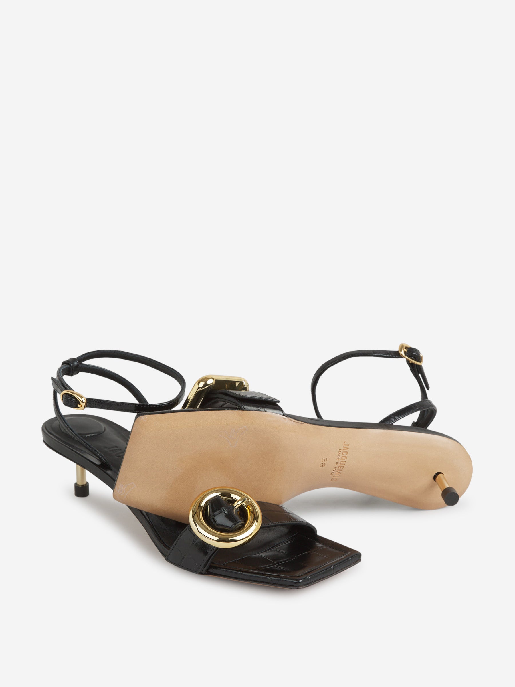 Outlet online Jacquemus Mujer Sandalias Tacón Les sandales Regalo color Negro sku 800-005342 01 - Foto 4