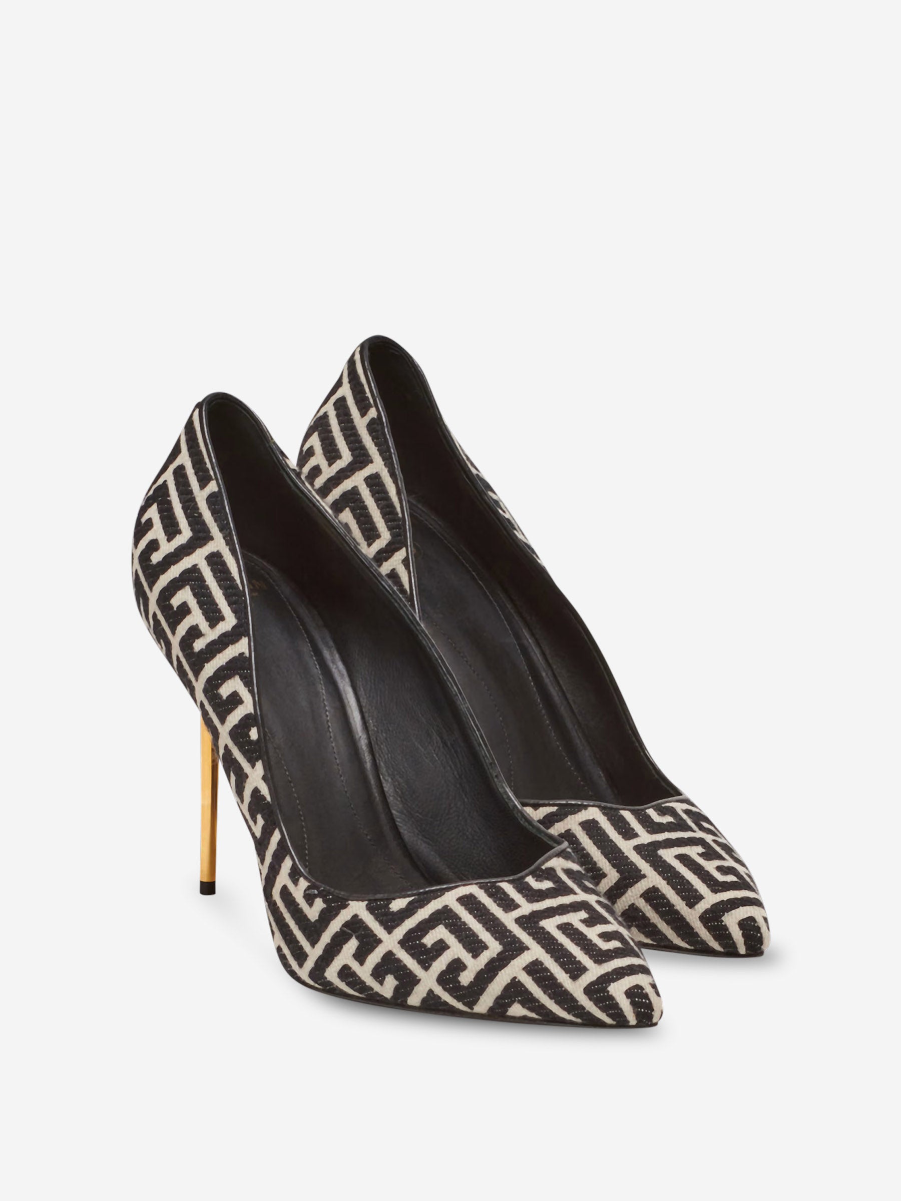 Outlet online Balmain Mujer Zapatos Tacón Rubby Jacquard color Negro sku 800-005396 01 - Foto 2