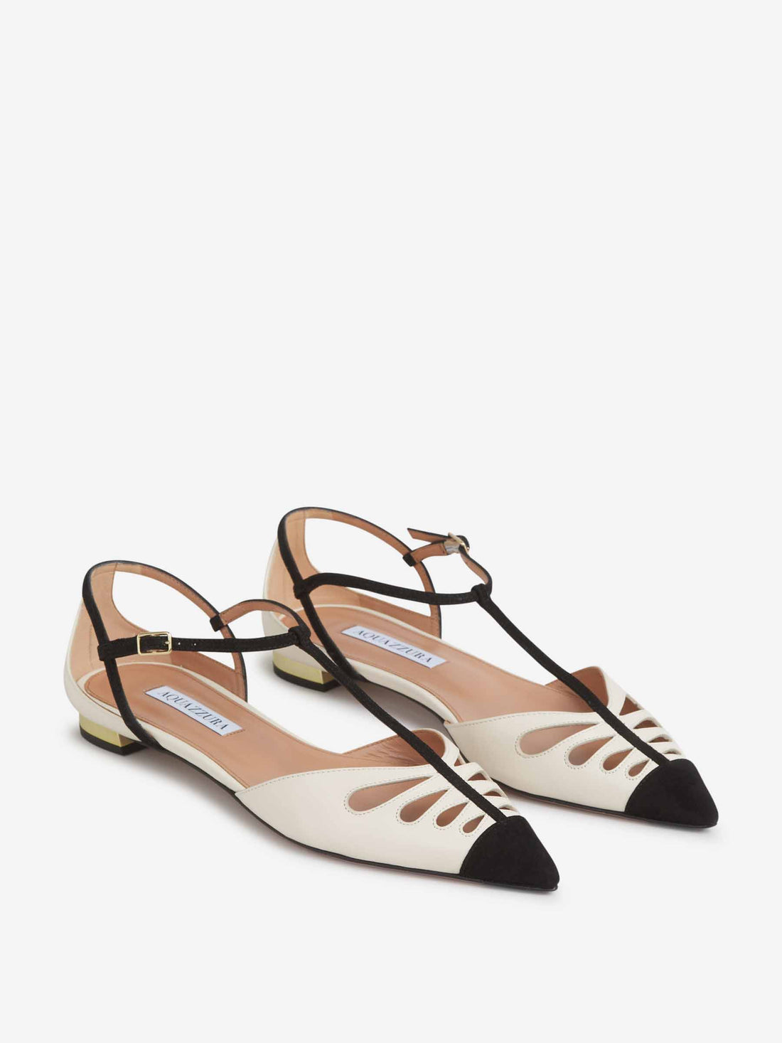 Aquazzura Mujer Barcelona Bailarinas Planas Camille color Blanco Y Negro sku 800-005409 01 - Foto 2