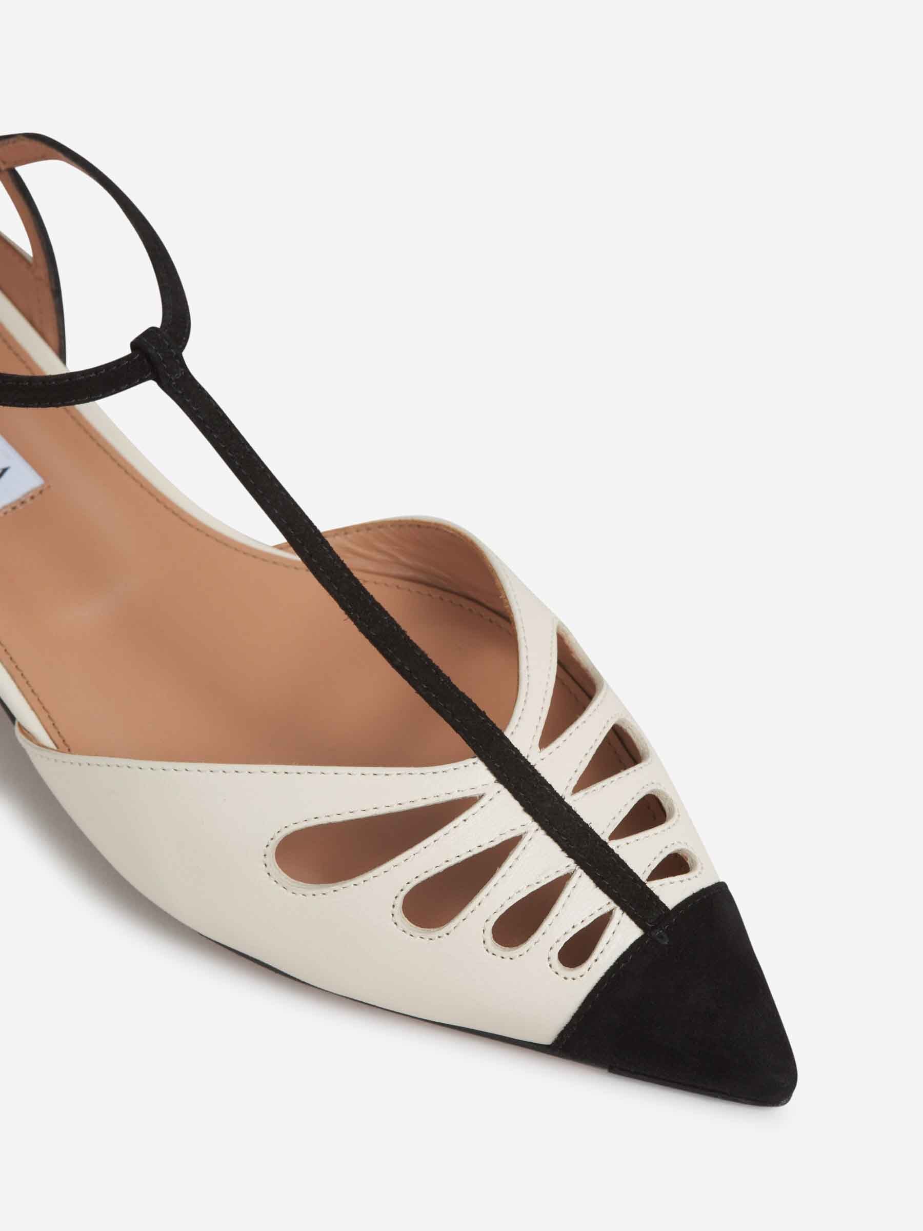 Aquazzura Mujer Barcelona Bailarinas Planas Camille color Blanco Y Negro sku 800-005409 01 - Foto 5