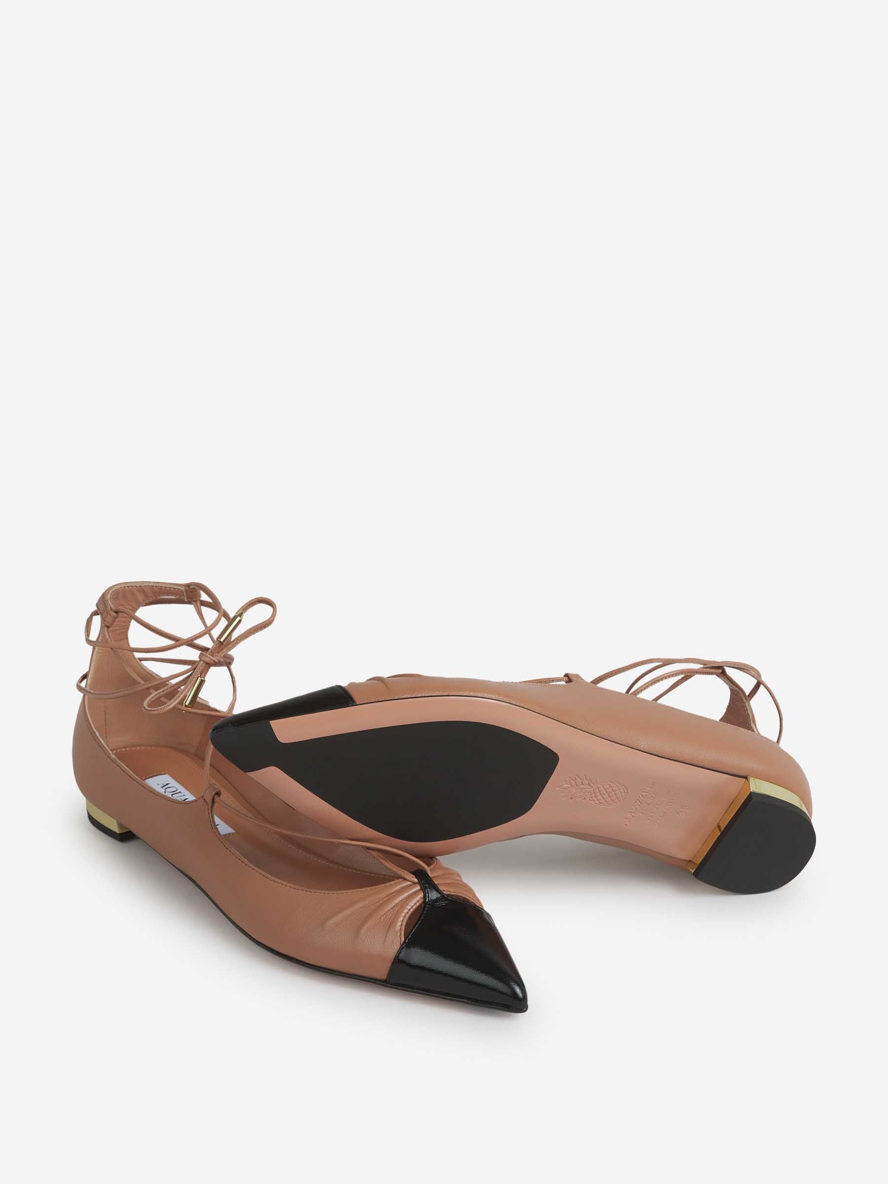 Aquazzura Mujer Barcelona Bailarinas Tiras Gabi color Camel sku 800-005415 01 - Foto 4