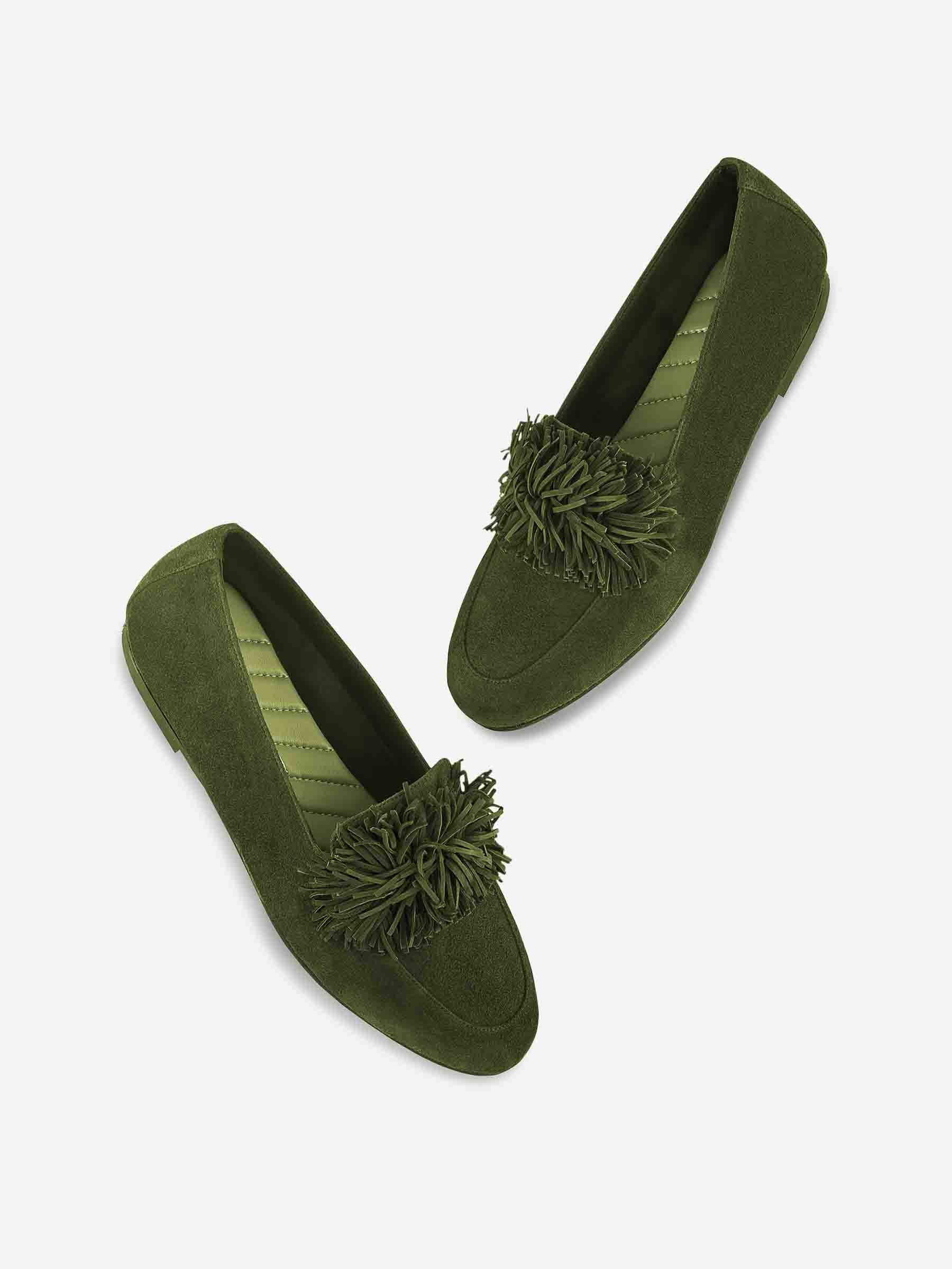 Aquazzura Mujer Barcelona Mocasines Gytane Flecos color Verde sku 800-005416 01 - Foto 2