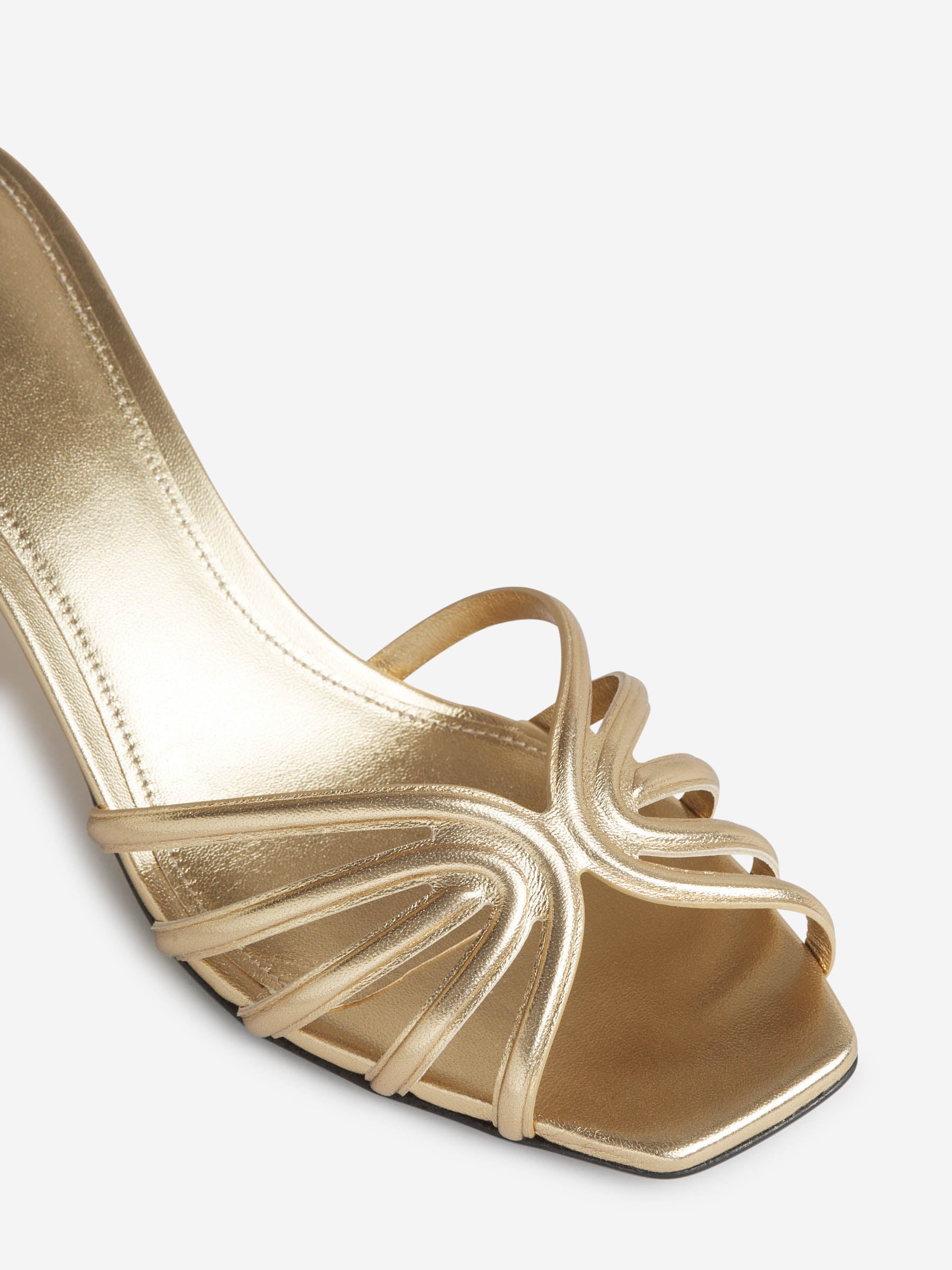 Aleví Milano Mujer Barcelona Mules Dorados Tiras color Dorado sku 800-005468 01 - Foto 5