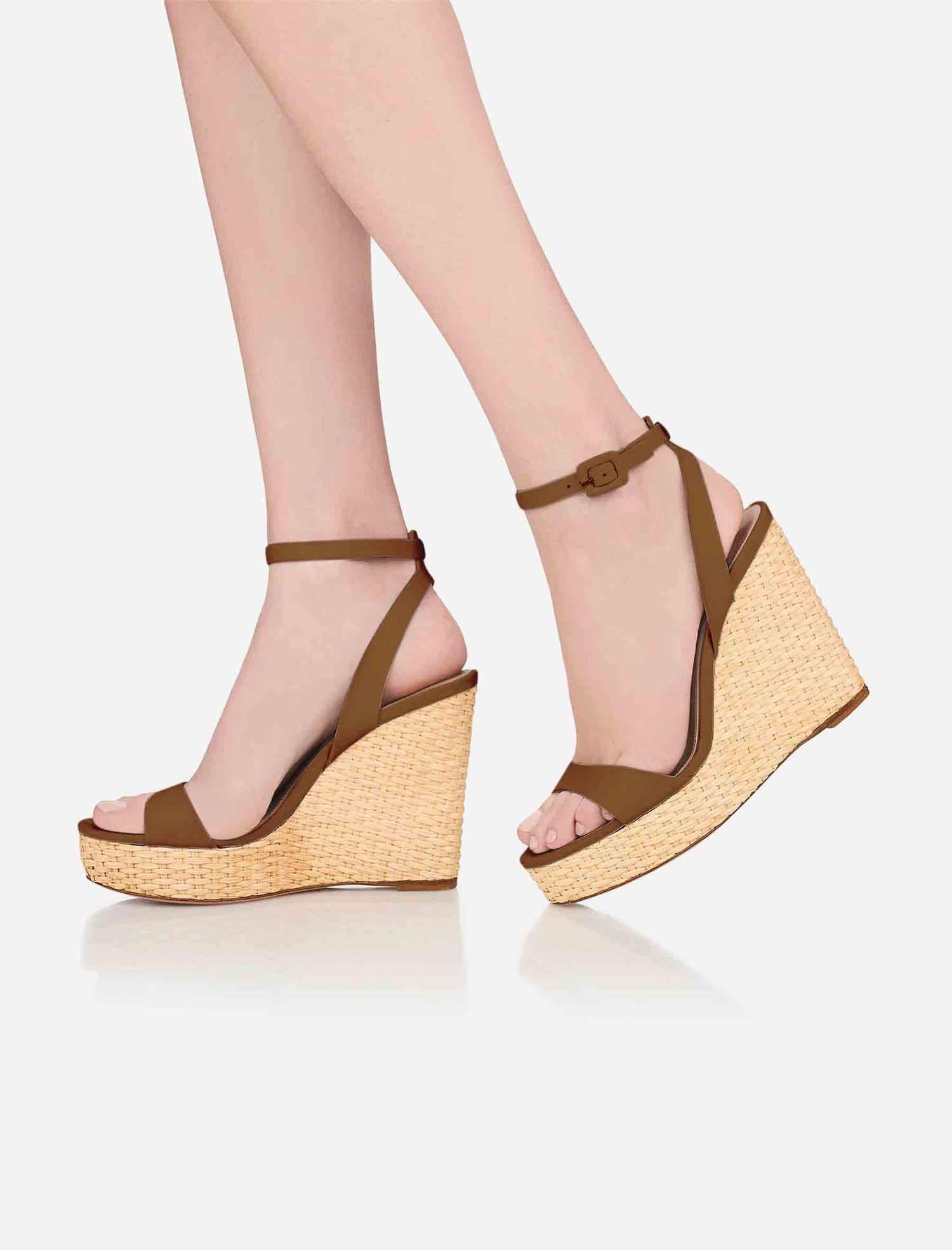 Aquazzura Mujer Barcelona Cuñas Sunseeker Wedge 110 color Marrón sku 800-005486 02 - Foto 3