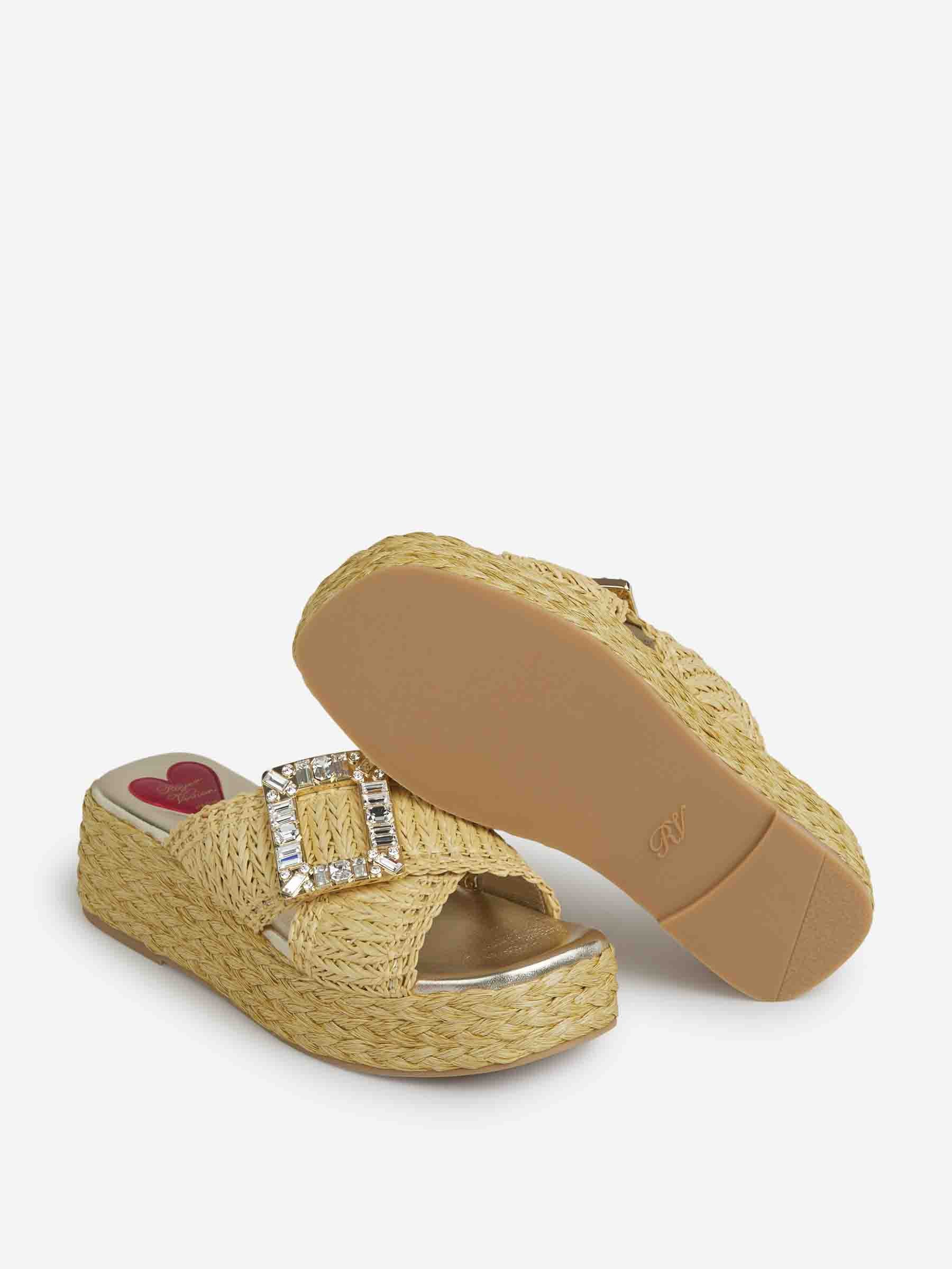 Outlet online Roger Vivier Mujer Mules Plataforma Rafia color Materiales sku 800-005504 00 - Foto 4