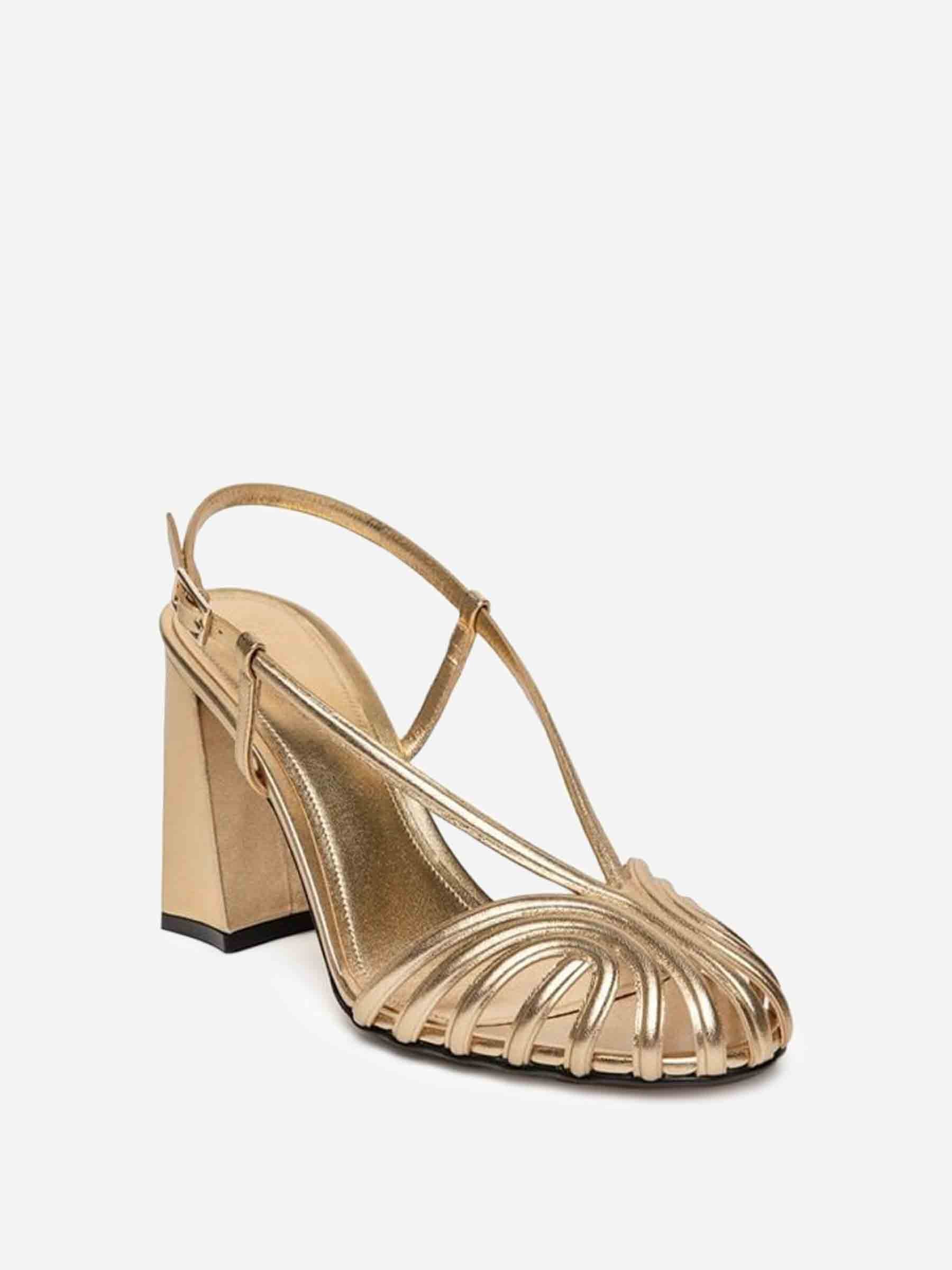 Aleví Milano Mujer Barcelona Sandalias Marta 090 Block color Dorado sku 800-005562 01 - Foto 2