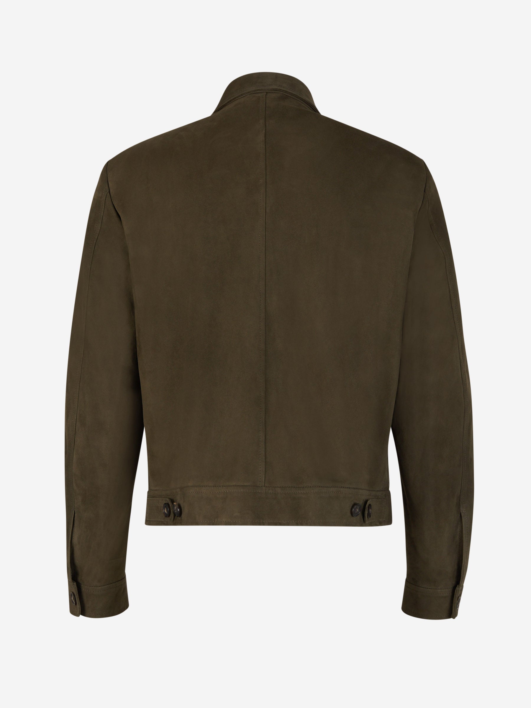 Outlet online Lardini Hombre Cazadora Piel Bolsillos color Verde Militar sku 511-000612 01 - Foto 2