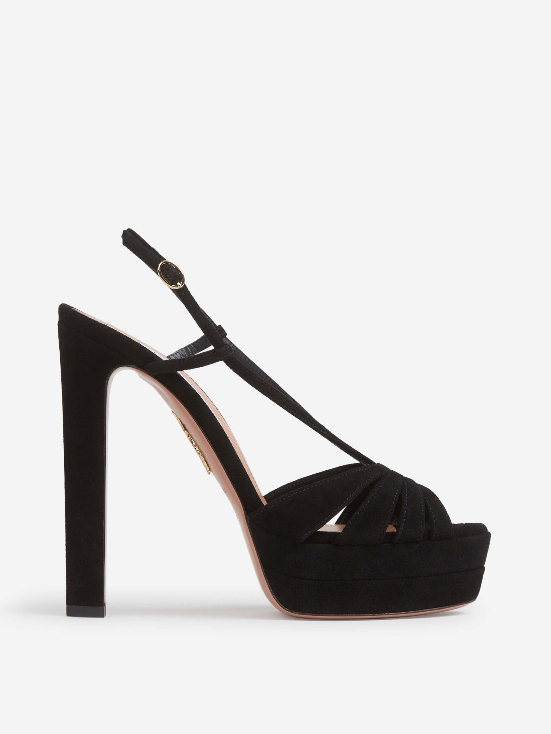 Outlet online Aquazzura Mujer Sandalias Aimée Plateau 130 color Negro sku 801-000024 01 - Foto 1
