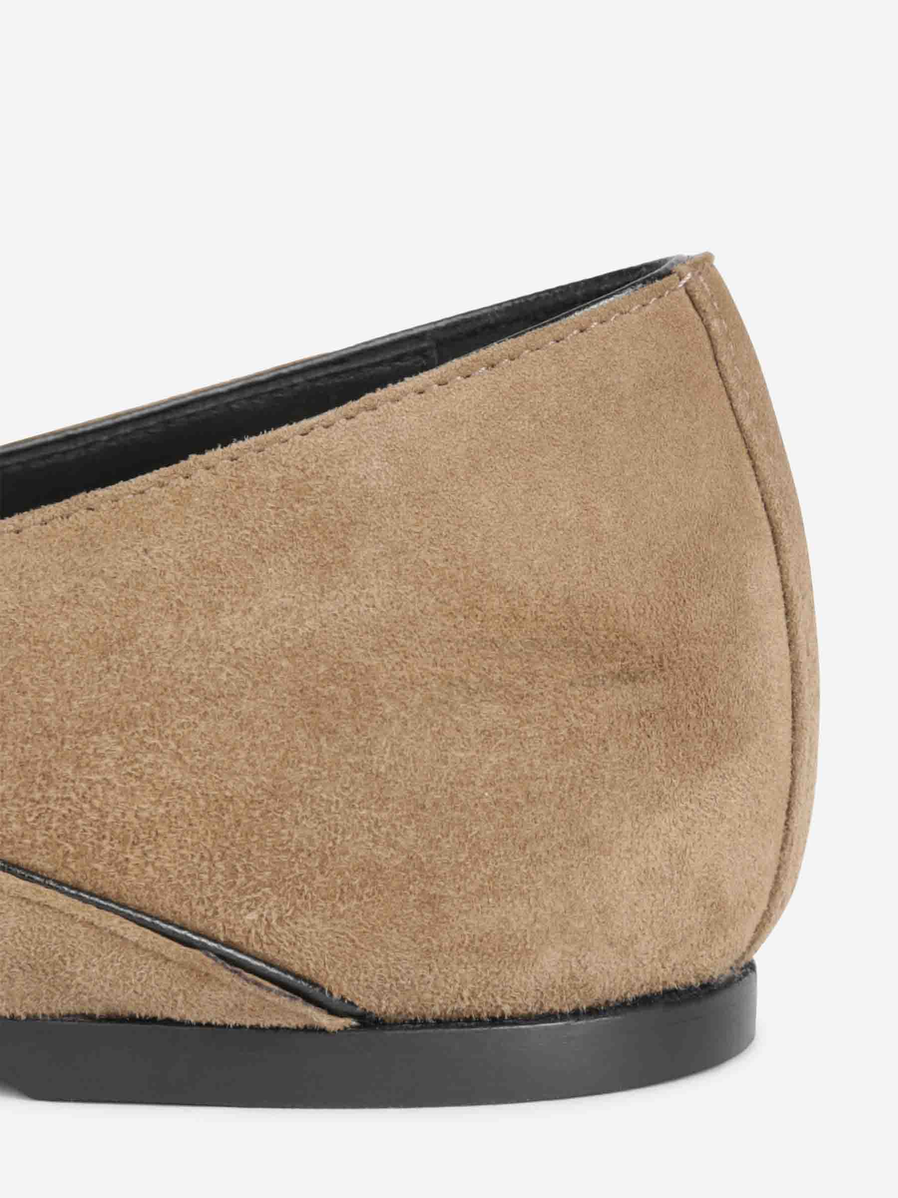 Outlet online TOTEME Mujer Bailarinas Planas Ante color Marrón Oscuro sku 802-000006 01 - Foto 5