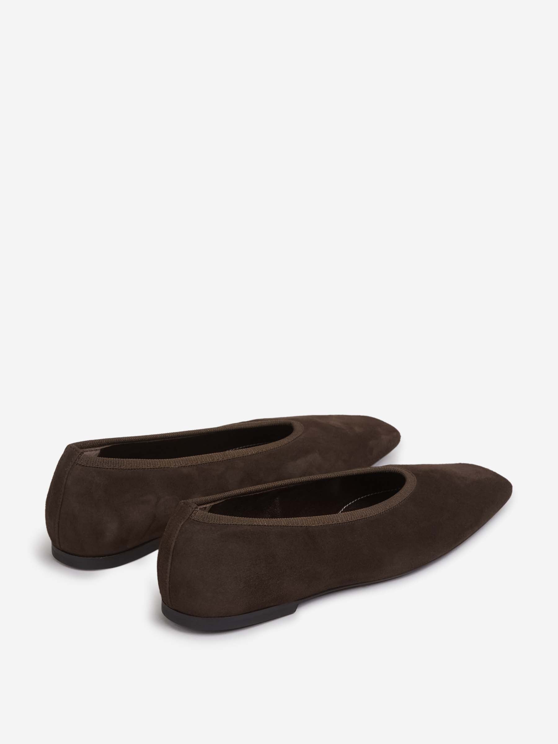Outlet online TOTEME Mujer Bailarinas Minimalistas Ante color Marrón Oscuro sku 802-000012 01 - Foto 3