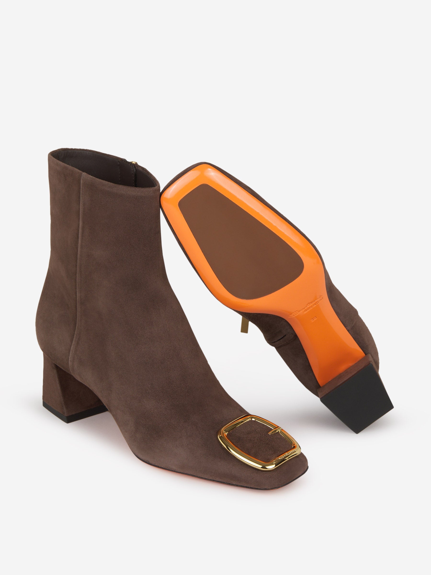 Outlet online Santoni Mujer Botas Piel Ante color Topo sku 805-000667 01 - Foto 4