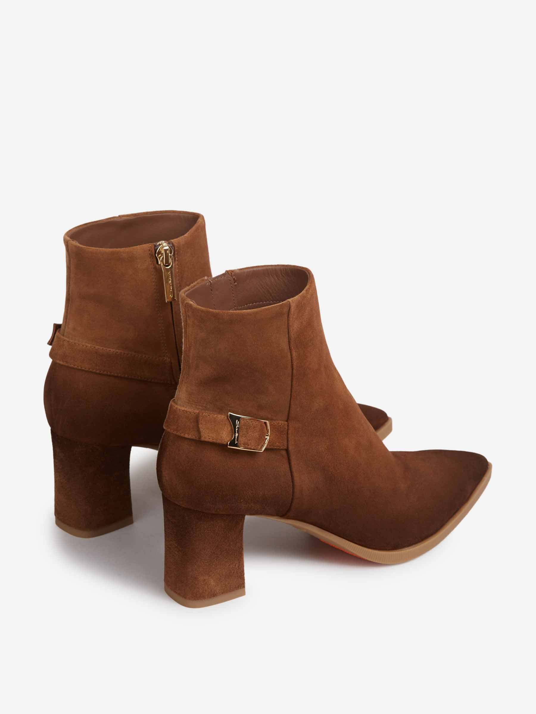 Outlet online Santoni Mujer Botines Piel Ante color Marrón sku 805-000791 01 - Foto 3