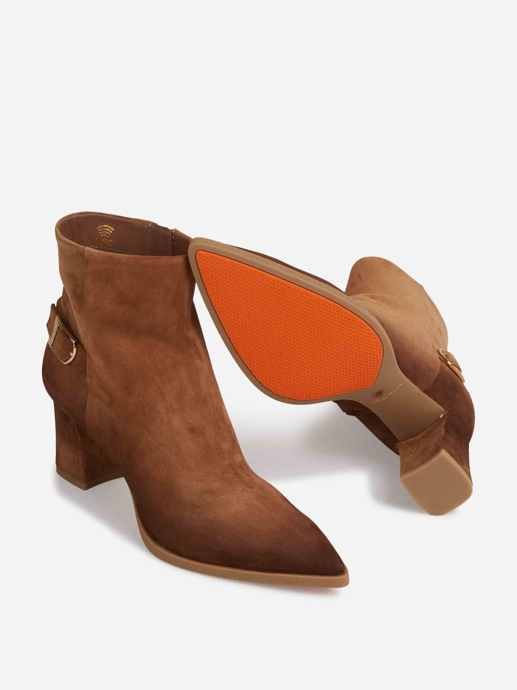 Outlet online Santoni Mujer Botines Piel Ante color Marrón sku 805-000791 01 - Foto 4