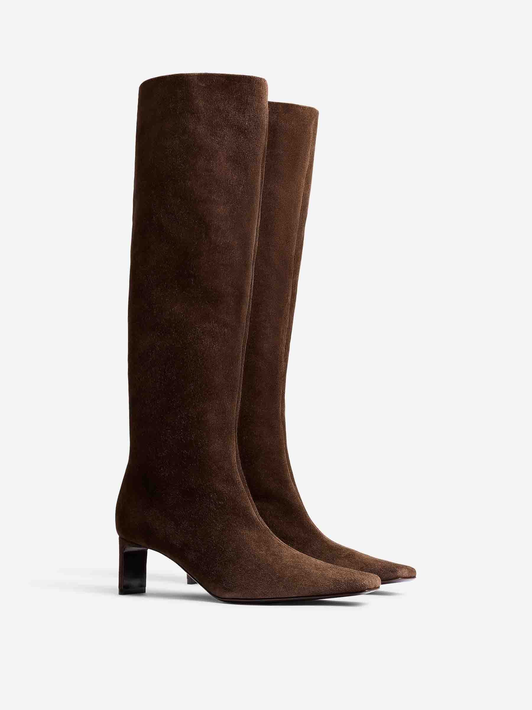 Outlet online Khaite Mujer Botas Alta Ona color Marrón Oscuro sku 805-000800 01 - Foto 3