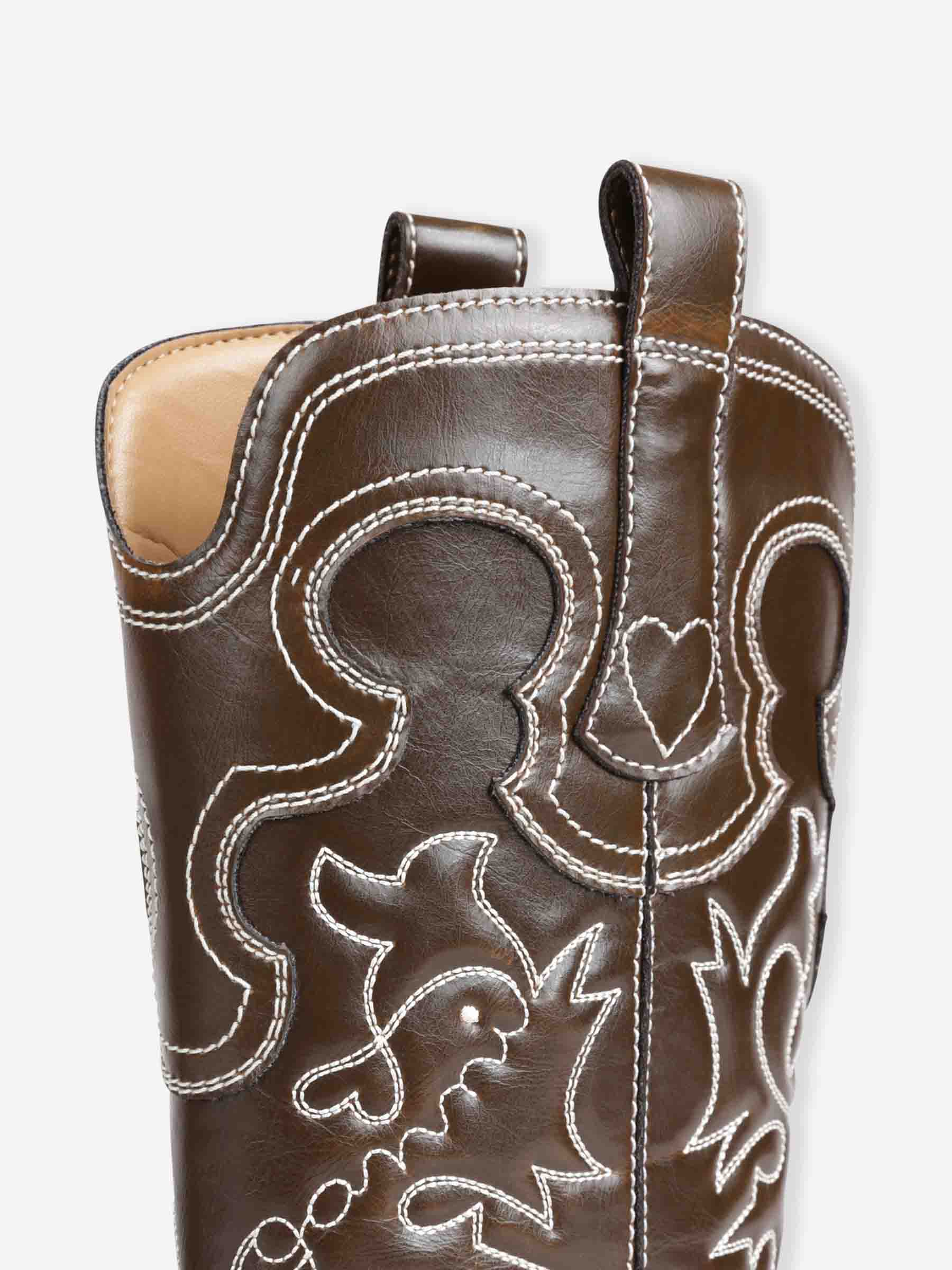 Outlet online Ganni Mujer Botas Western color Marrón Oscuro sku 805-000807 01 - Foto 5