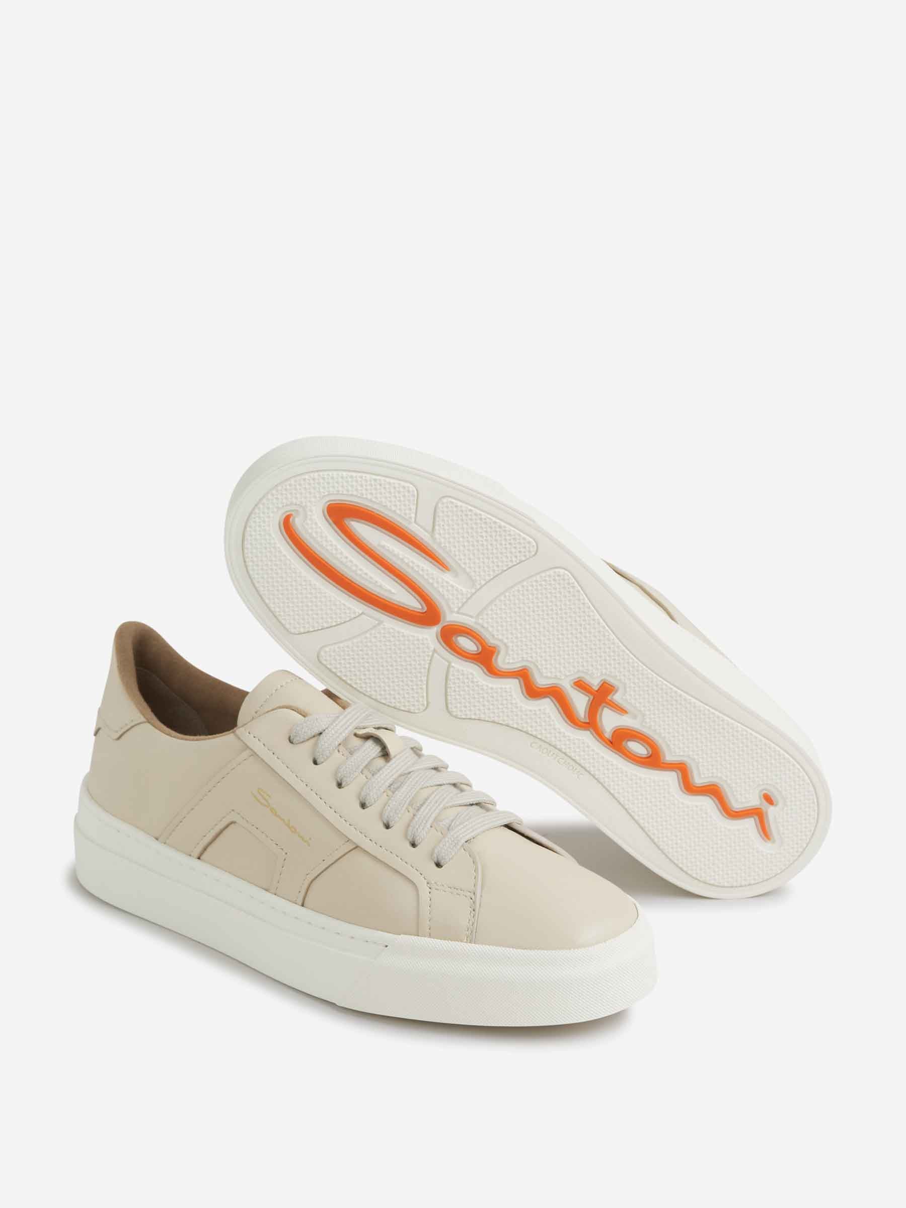 Outlet online Santoni Mujer Sneakers Bajas Piel color Beige sku 806-000347 01 - Foto 4