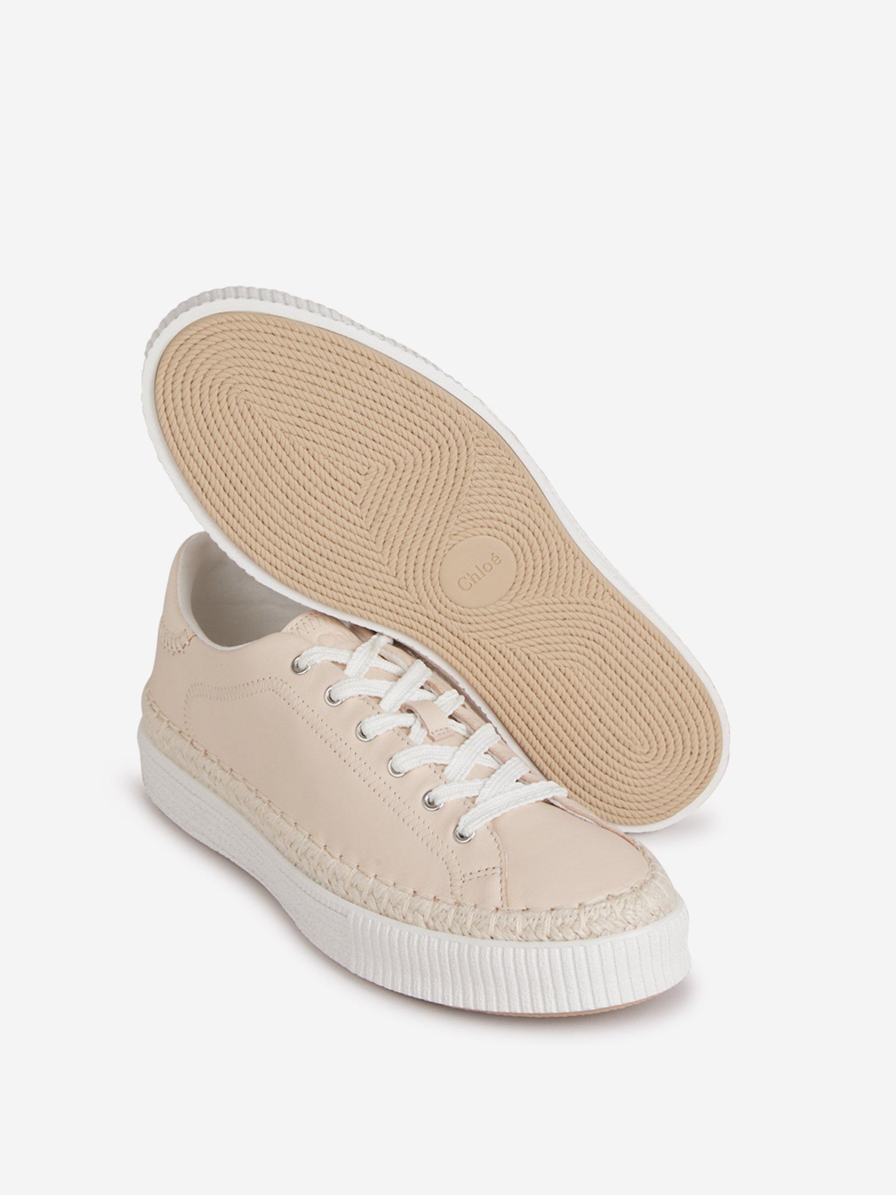 Outlet online Chloé Hombre Sneakers Piel Logo color Beige sku 806-000357 01 - Foto 4